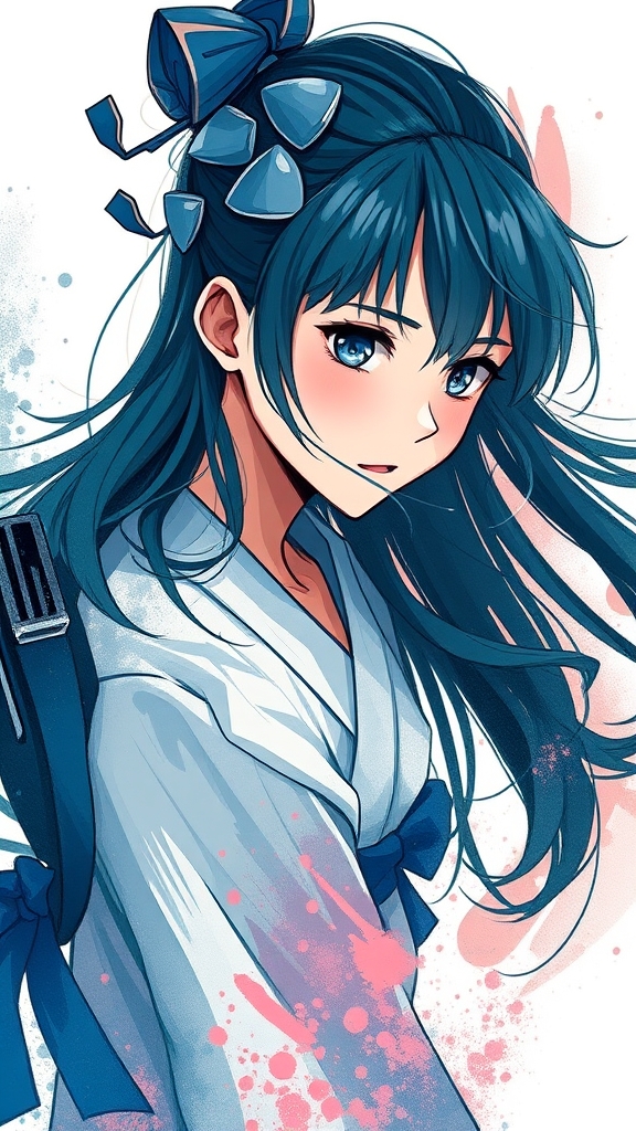 Create a wallpaper in this visual style: painted anime style, expressive brushwork, cinematic color. Use these exact color codes as the main visual palette for the wallpaper: #0B3D20, #2F7C57, #63B995, #D9F2E6, #F9FFFB. Use the colors prominently and harmoniously across the composition. Create a ver