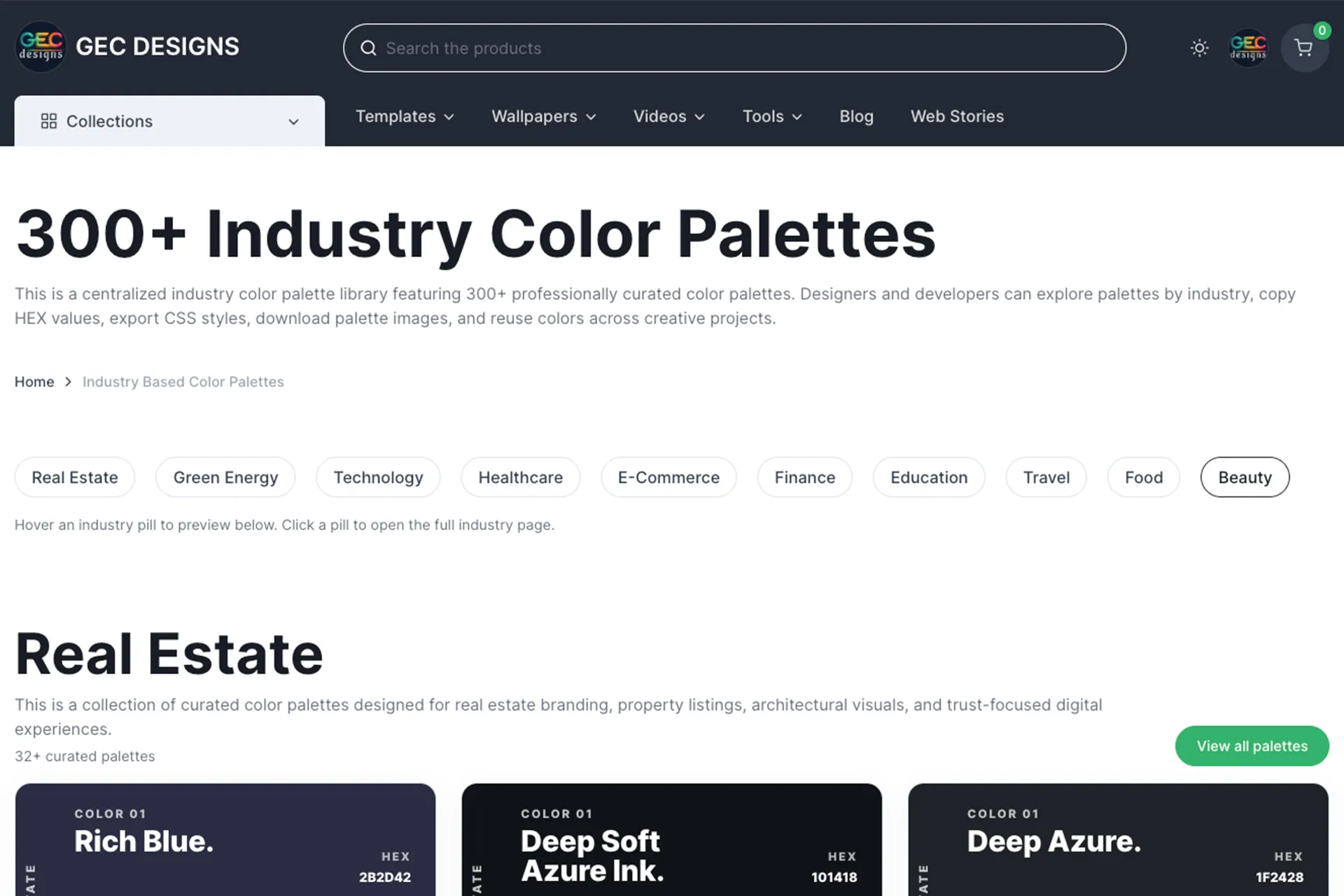 Color Palette home screen