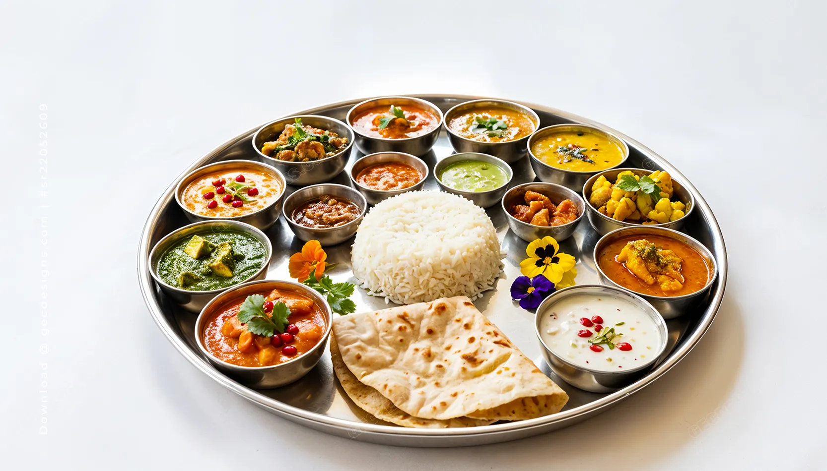 Indian Thali Background Image for Restaurant Menu