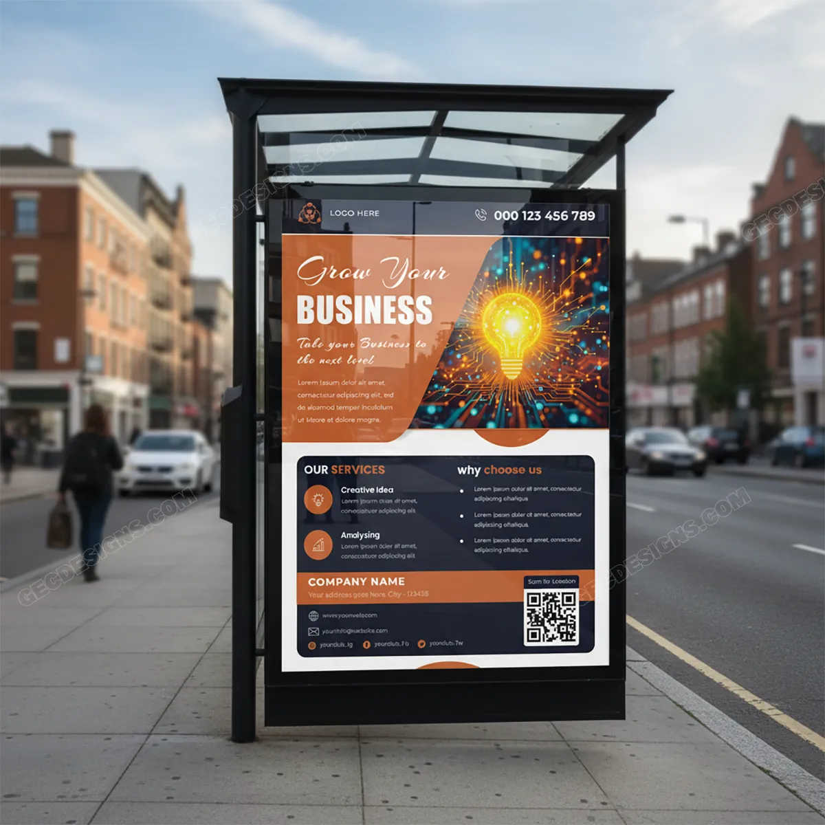 Business Growth Flyer Template Psd For Corporate Marketing Sr27022604 Mockup Two