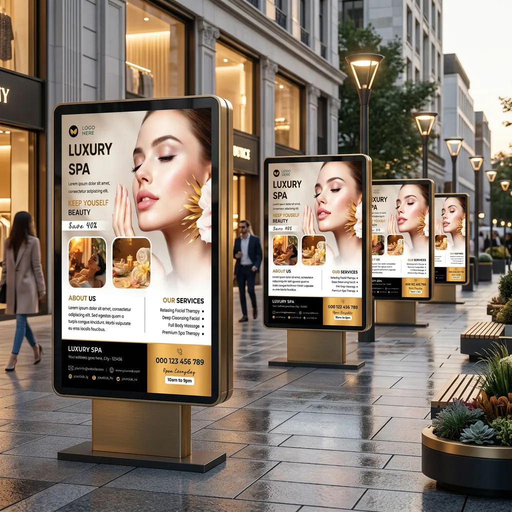 Luxury Spa Promotion Flyer Template For Beauty Salon And Massage Services Sr09032605 Mockup Two
