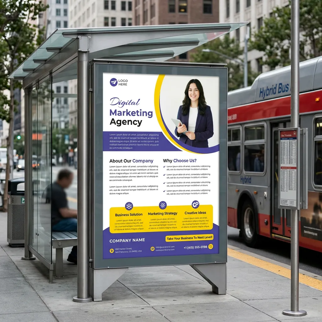 Modern digital marketing services flyer template for business advertising and agency promotion mockup two