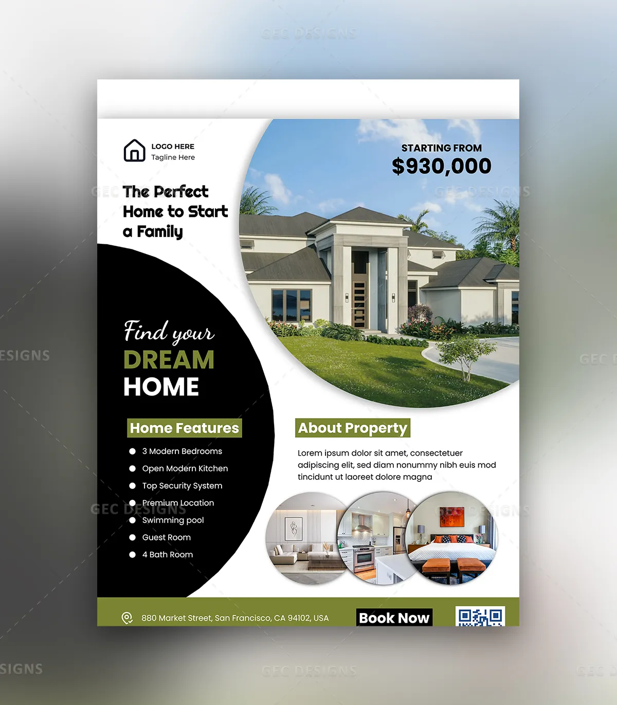 Perfect Family Home Real Estate Flyer Template