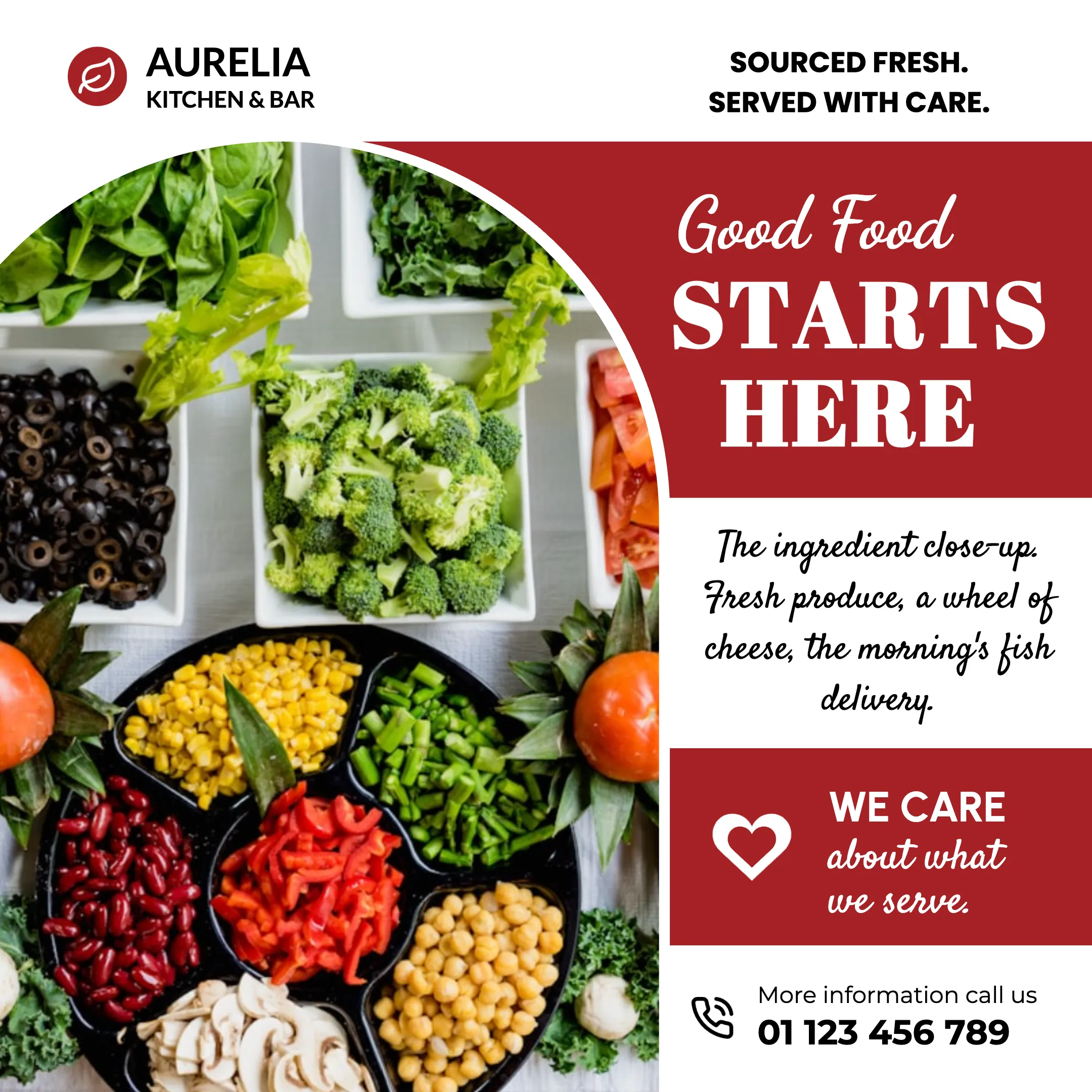 Fresh Ingredients Restaurant Promotion Template