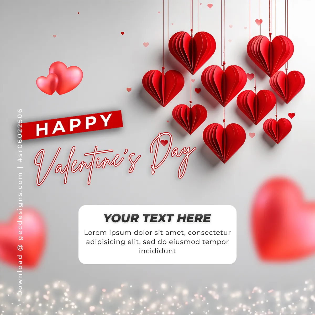 Happy Valentine’s Day Instagram Social media post template