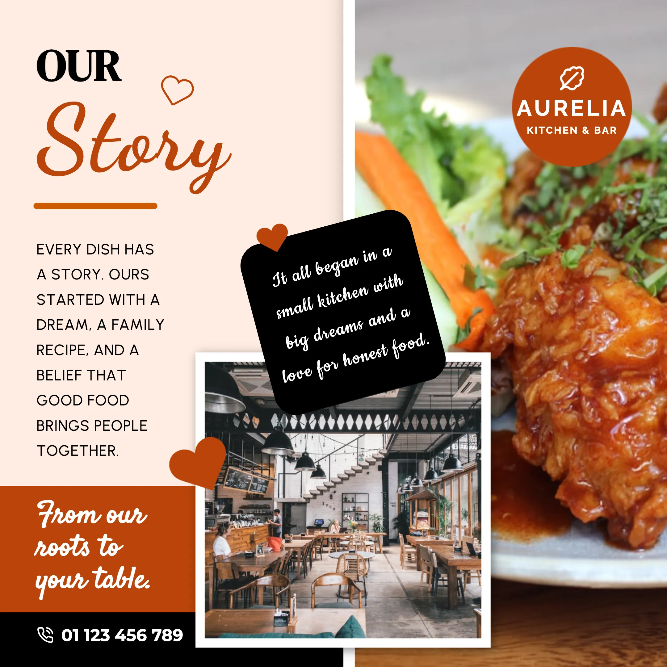 Our Story Restaurant Brand Story Template