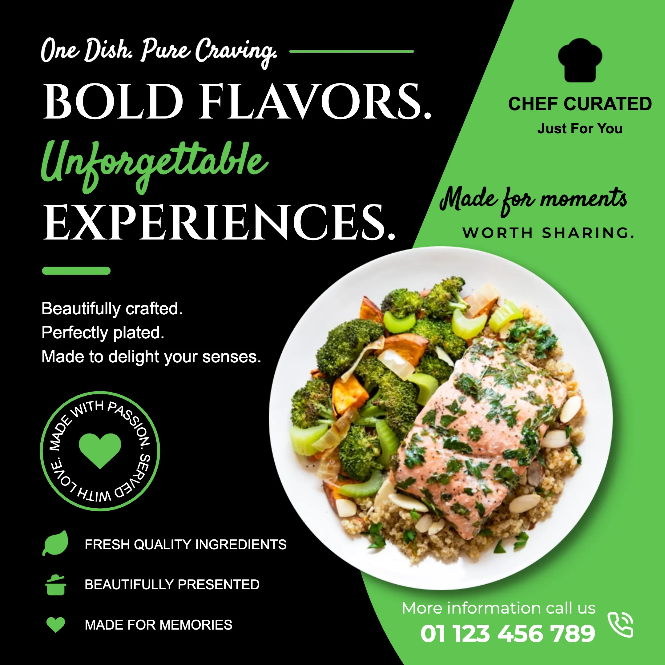 Restaurant Bold Flavors Chef-Curated Food Template