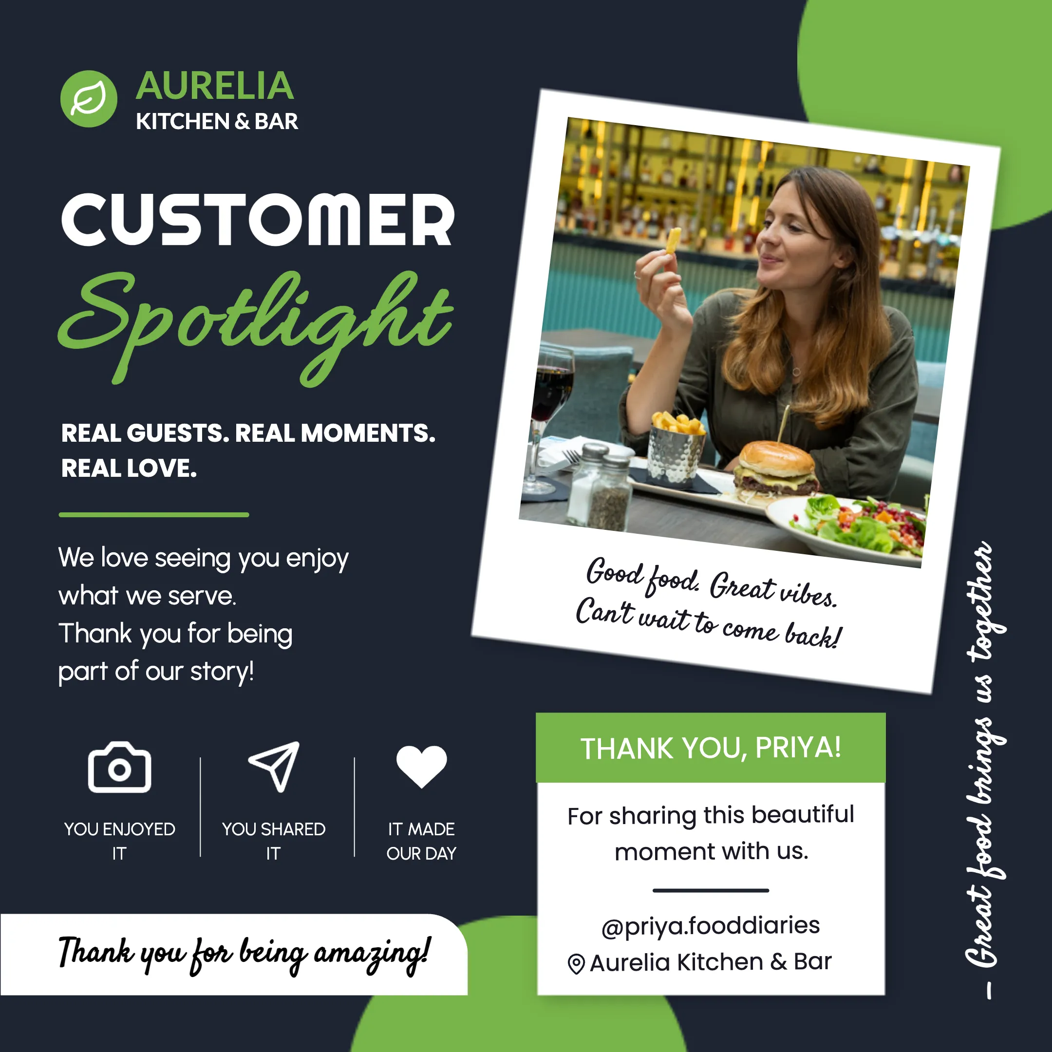 Restaurant Customer Spotlight Template