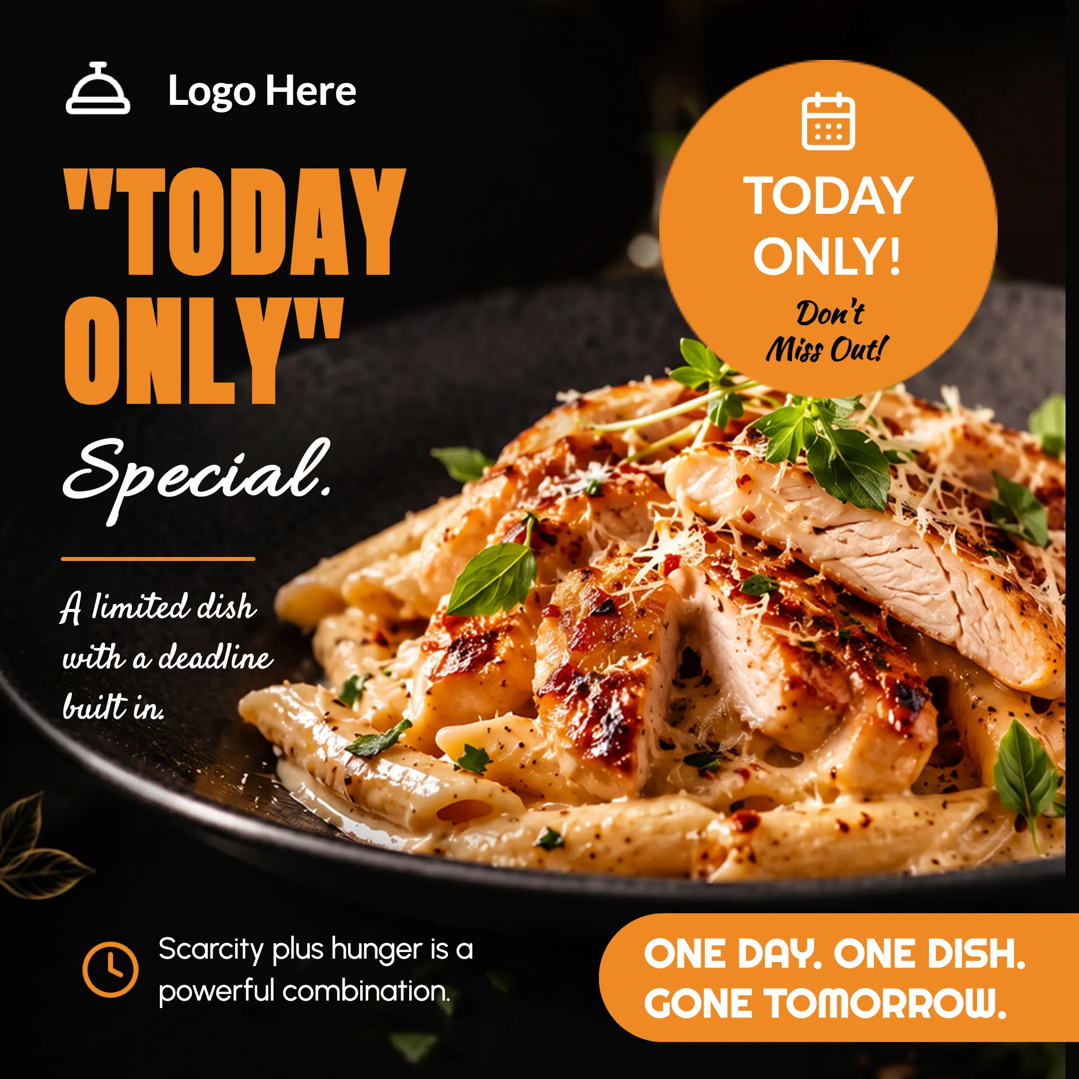 Today Only Restaurant Special Offer Social Media Post