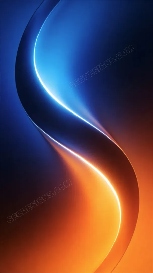 Blue Orange iPhone Live Wallpaper with Smooth Light Flow