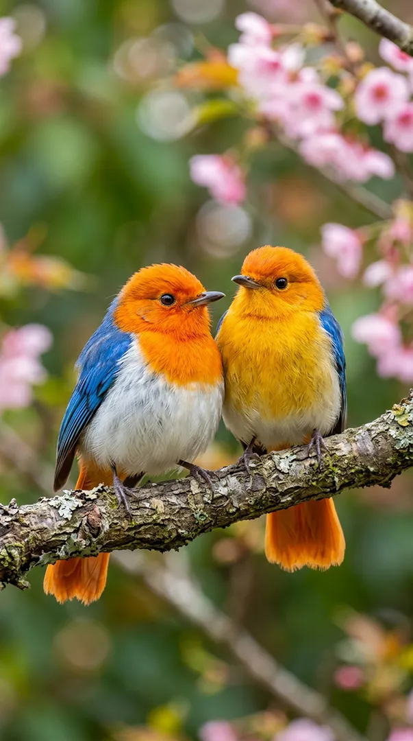 Cute Birds iPhone Live Wallpaper with Soft Garden Motion