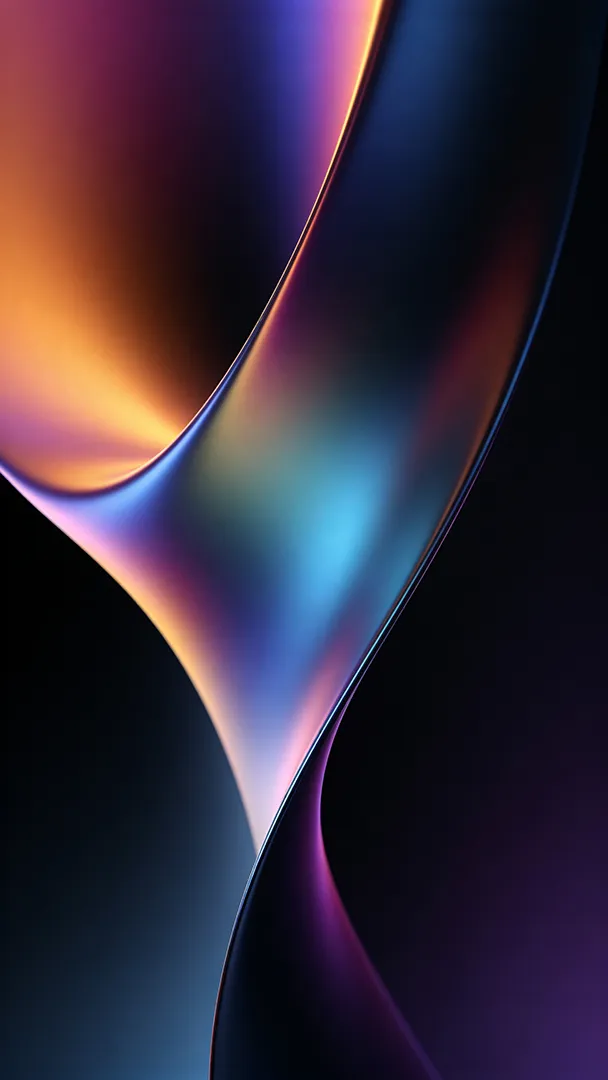 Dark Abstract iPhone Live Wallpaper with Blue Orange Glow
