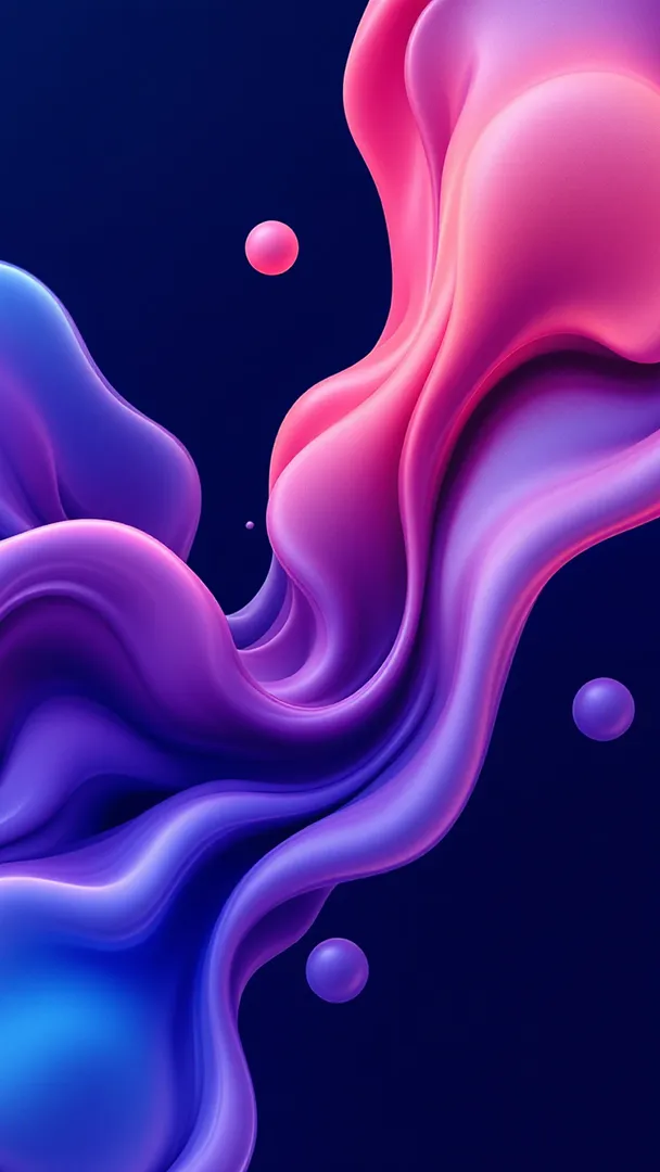 Pink Purple iPhone Live Wallpaper with Liquid 3D Motion