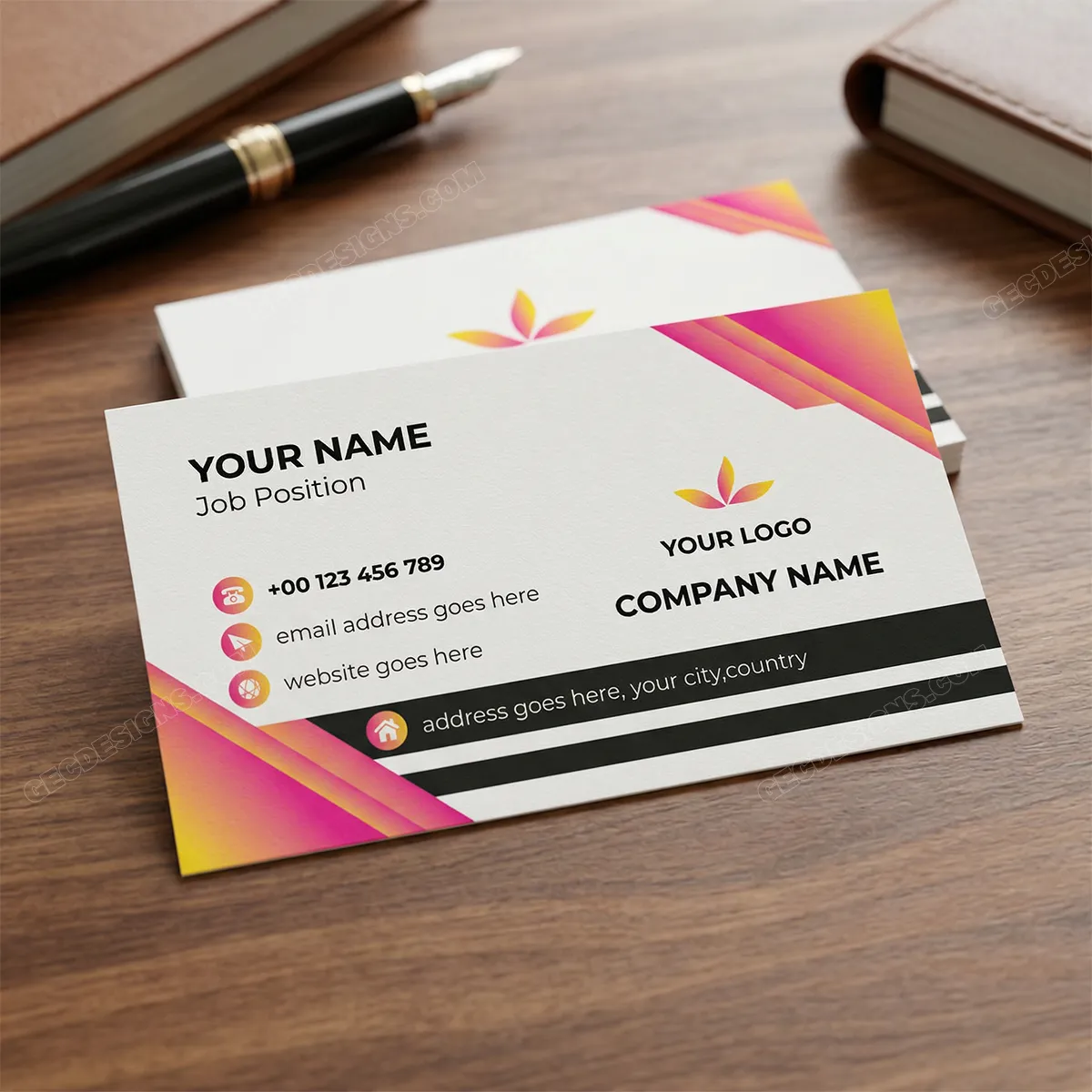 Bold and Colorful Business Card Template: Free & Premium Creative ...