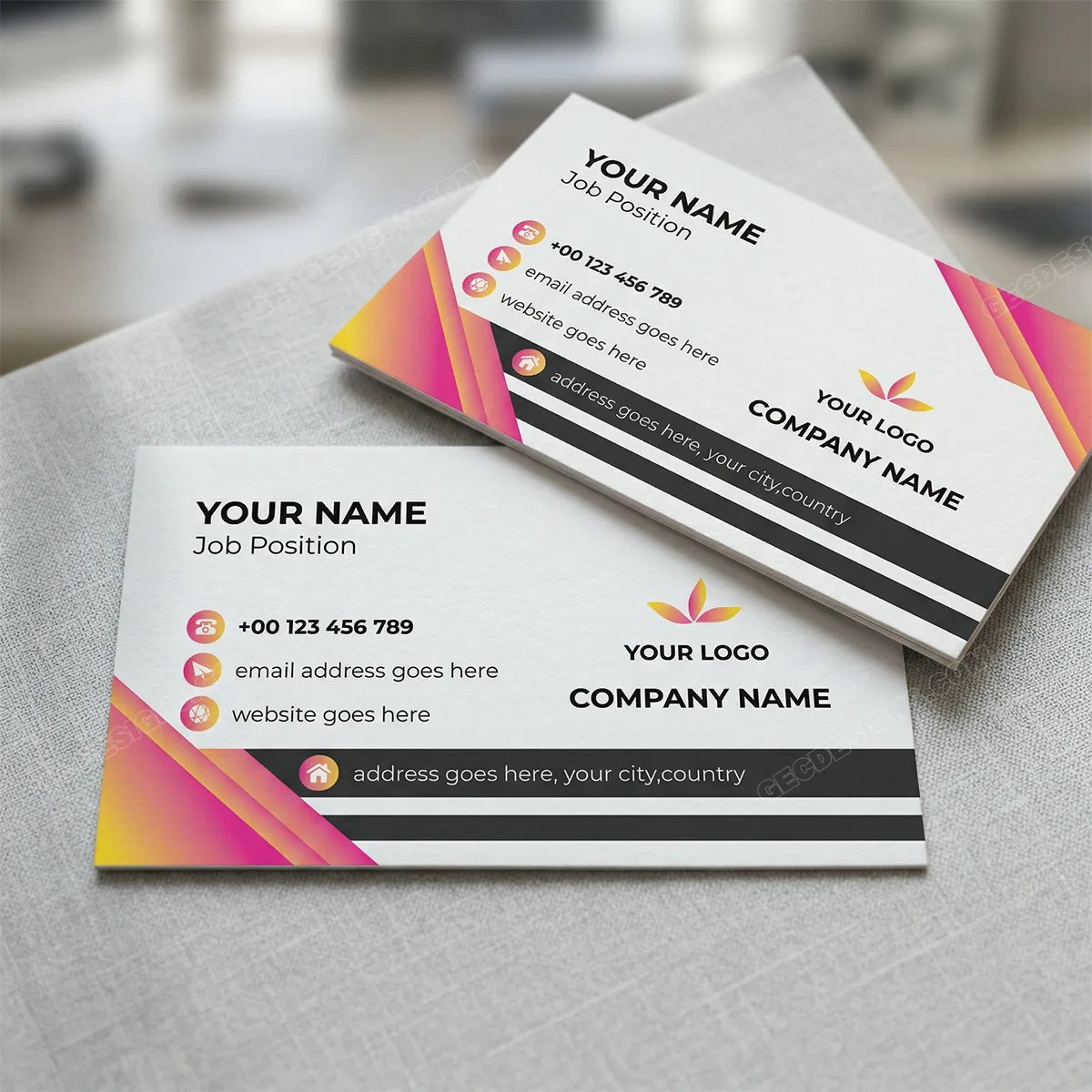 Bold and Colorful Business Card Template: Free & Premium Creative ...
