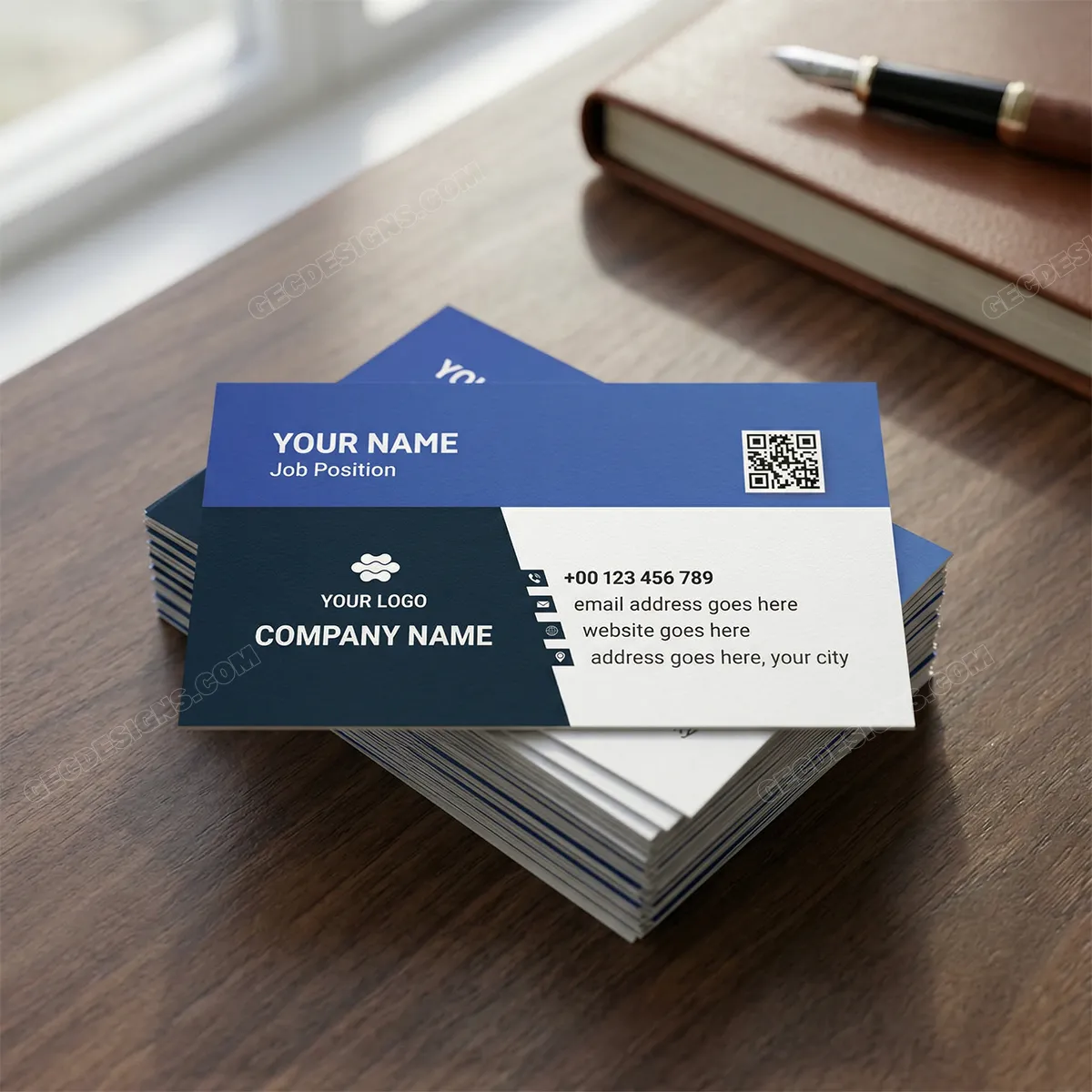 Business Card Template For Modern And Innovative Brands Mockup One