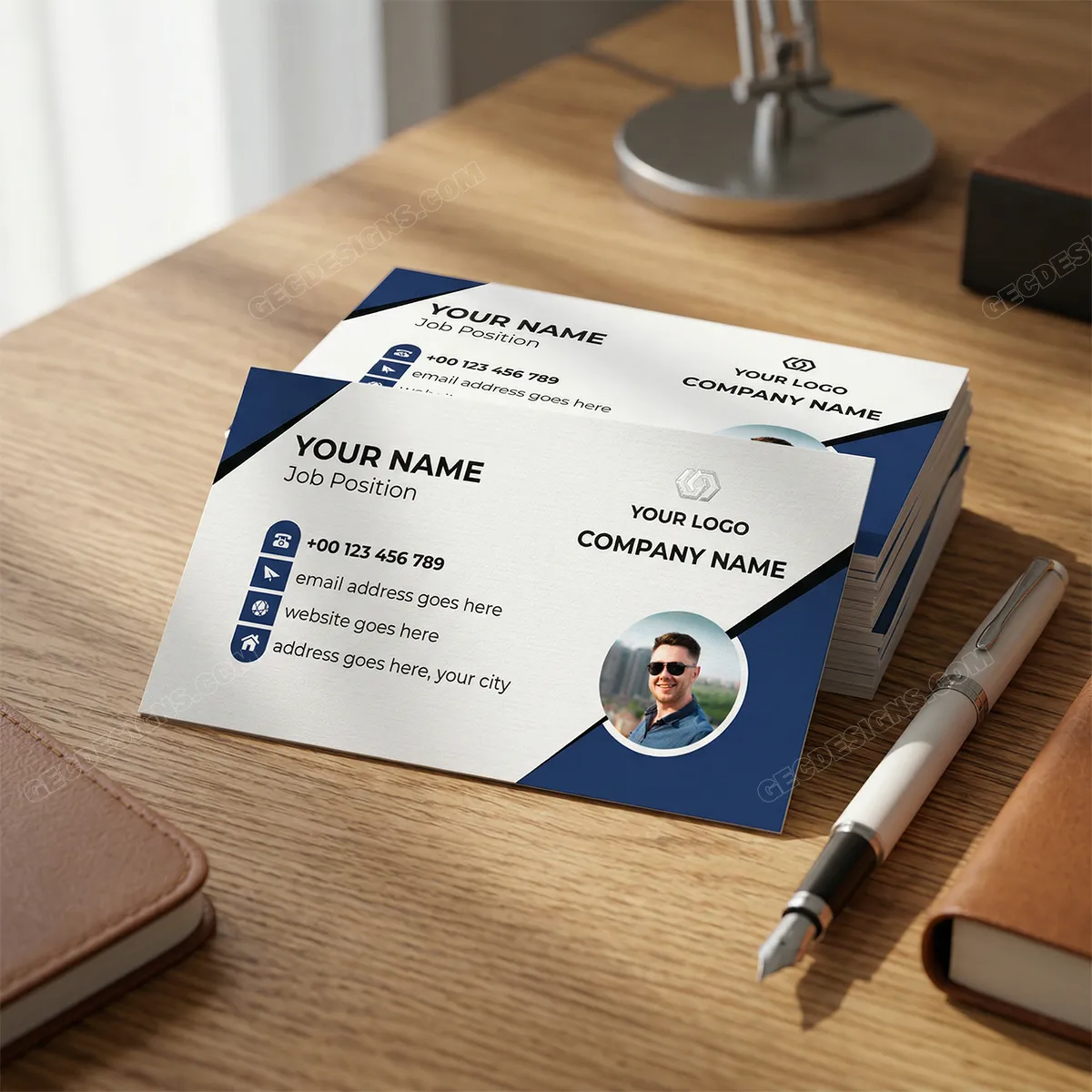 Clean And Professional Business Card Template Mockup Two