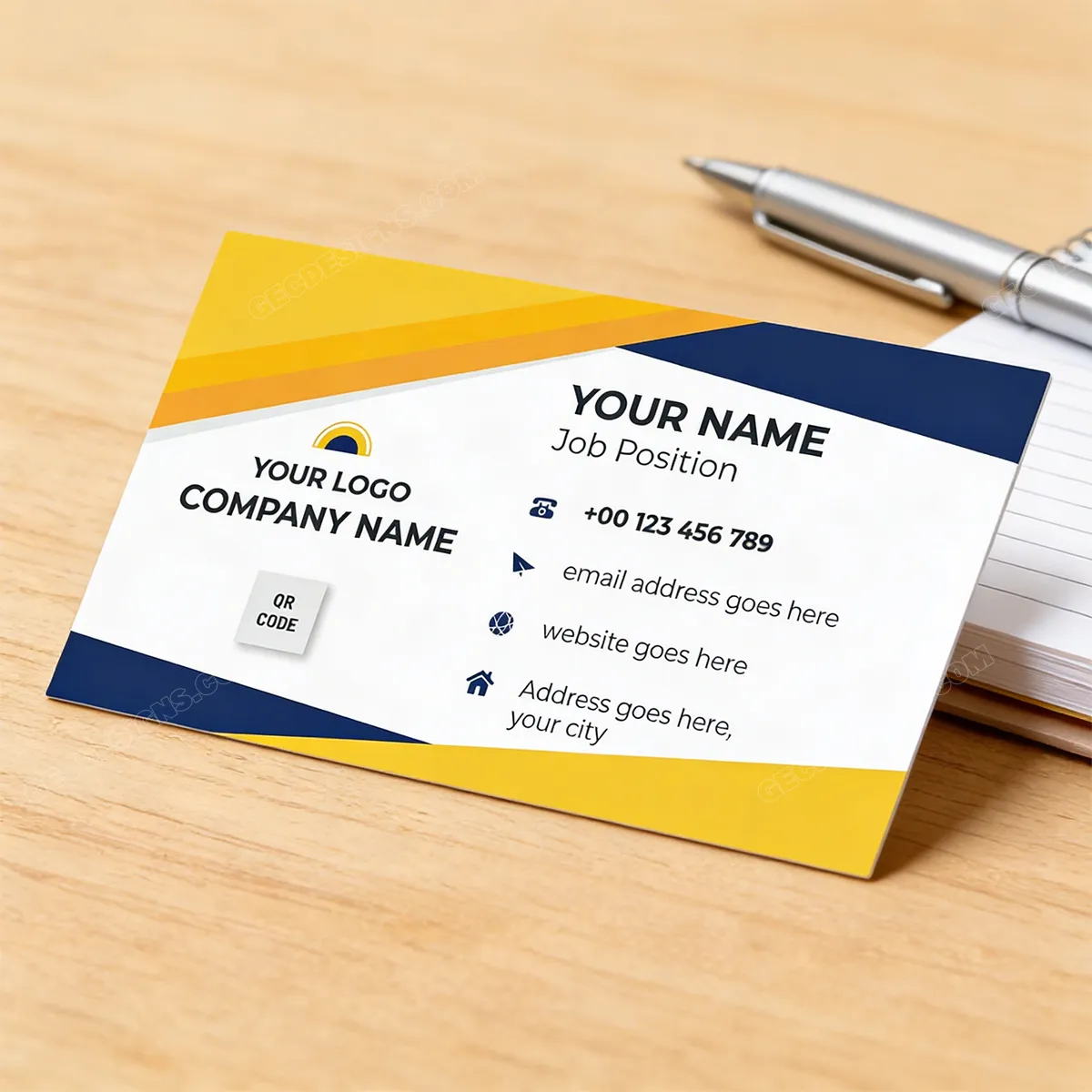 Clean Professional Business Card Template Sr23092401 Mockup One