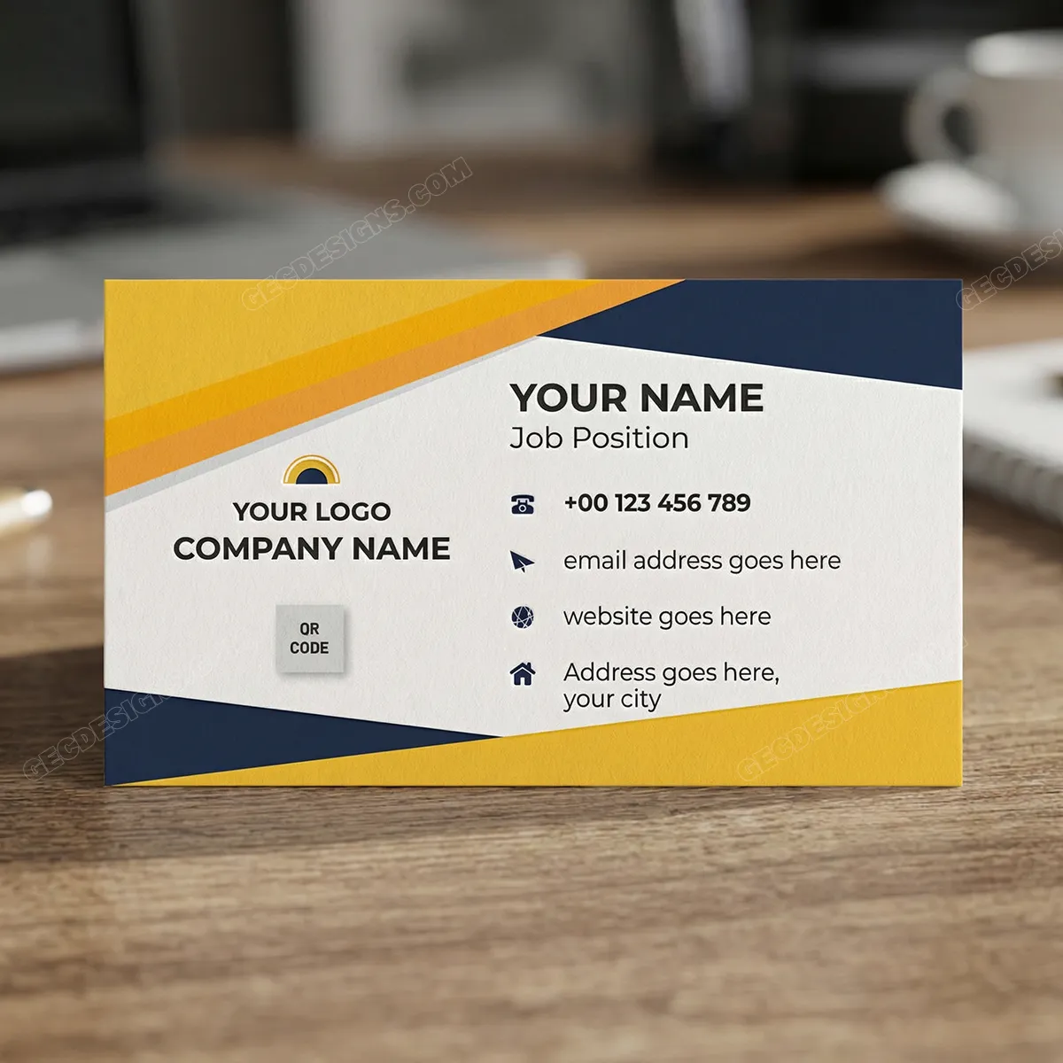 Clean Professional Business Card Template Sr23092401 Mockup Two