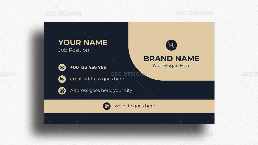 Luxury Navy and Gold Corporate Visiting Card Template for Premium Branding