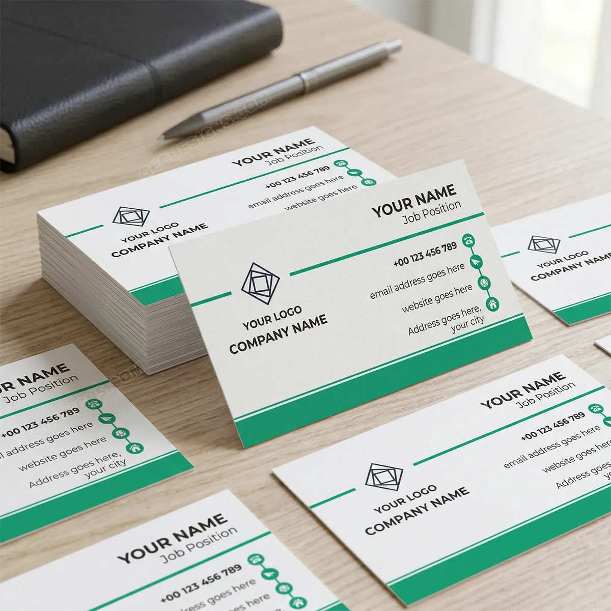 Minimalistic Professional Business Card Template 10042402 Mockup One