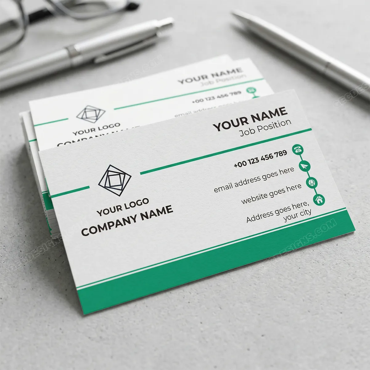 Minimalistic professional business card template