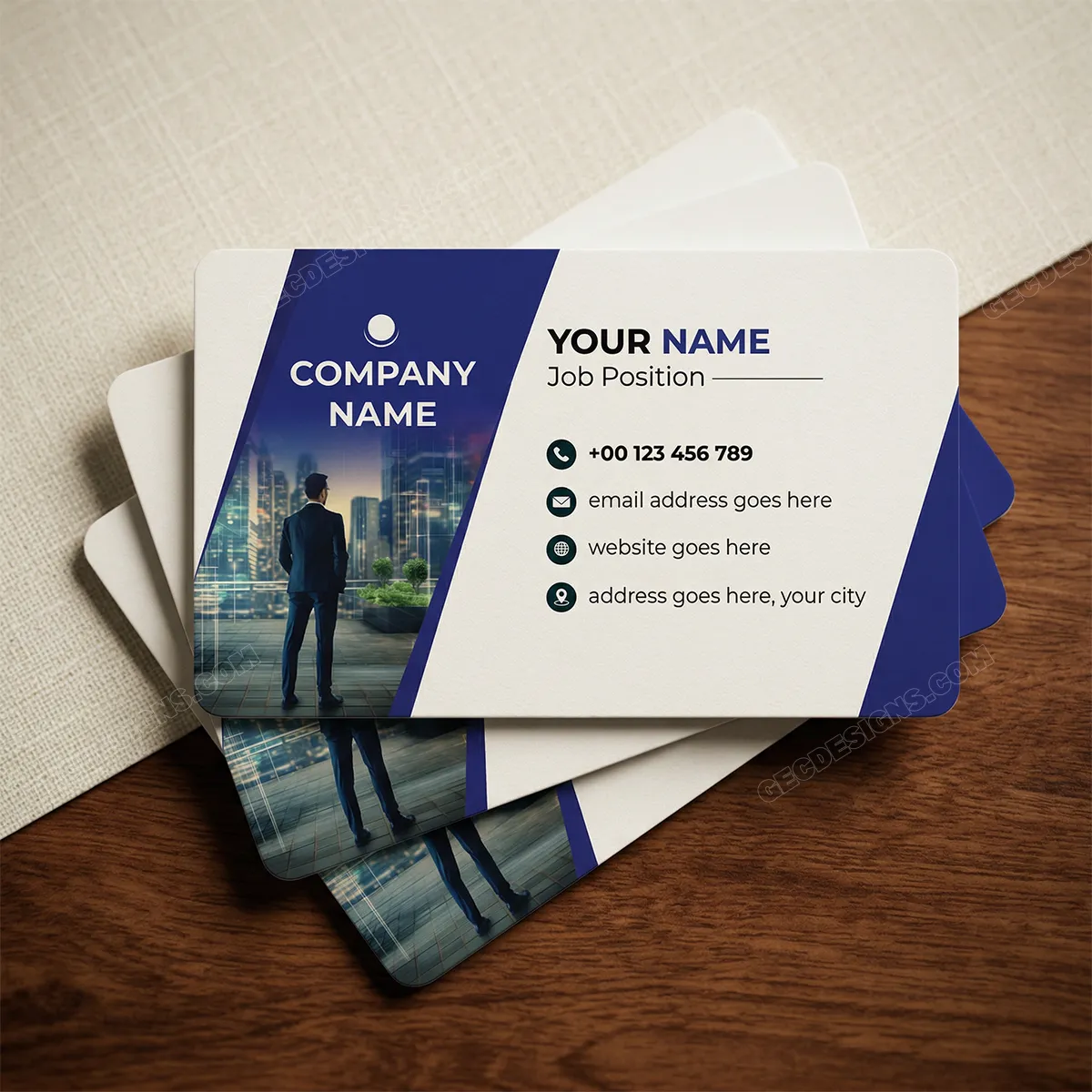 Modern Business Visiting Card Design Professional Style Sr14022509 Mockup One