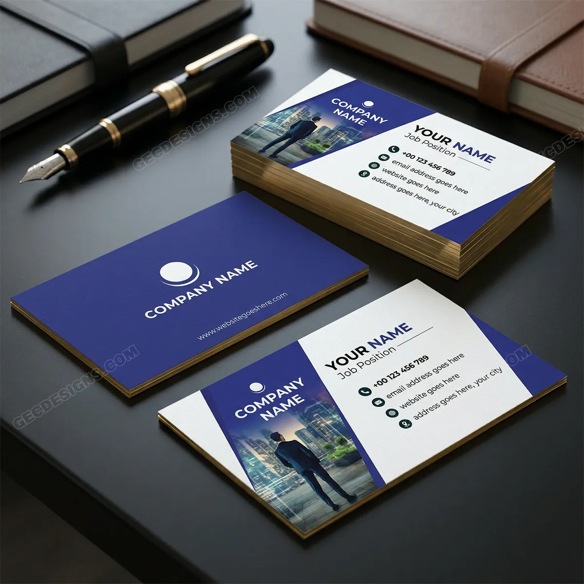 Modern business visiting card design in professional corporate style