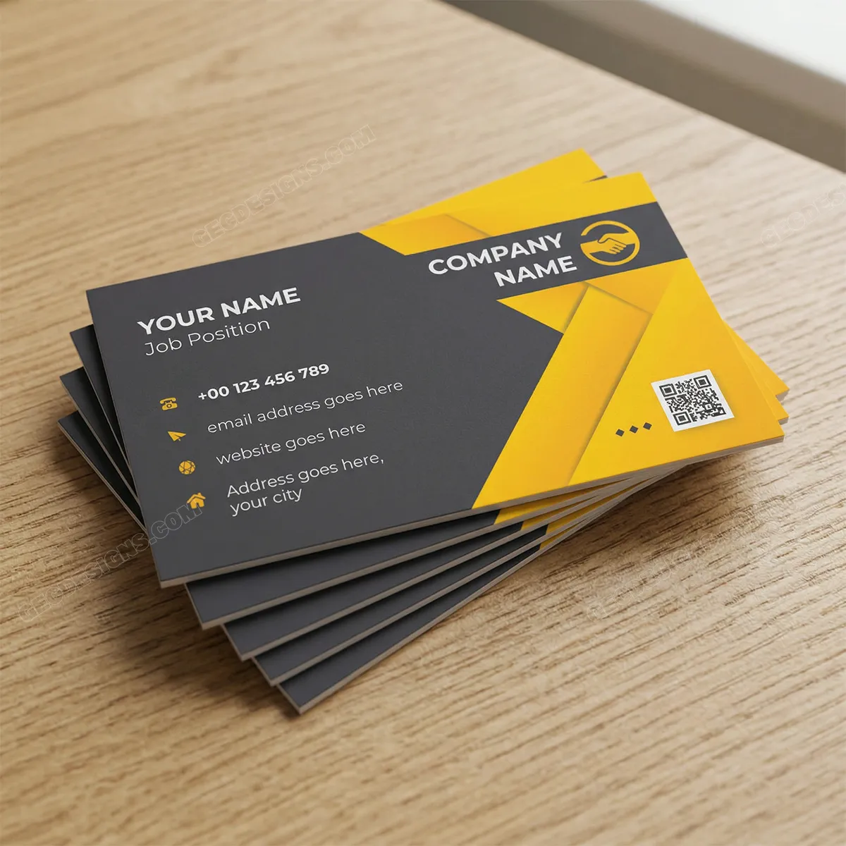 Modern Creative Business Card Design Professional Sr09092409 Mockup Two