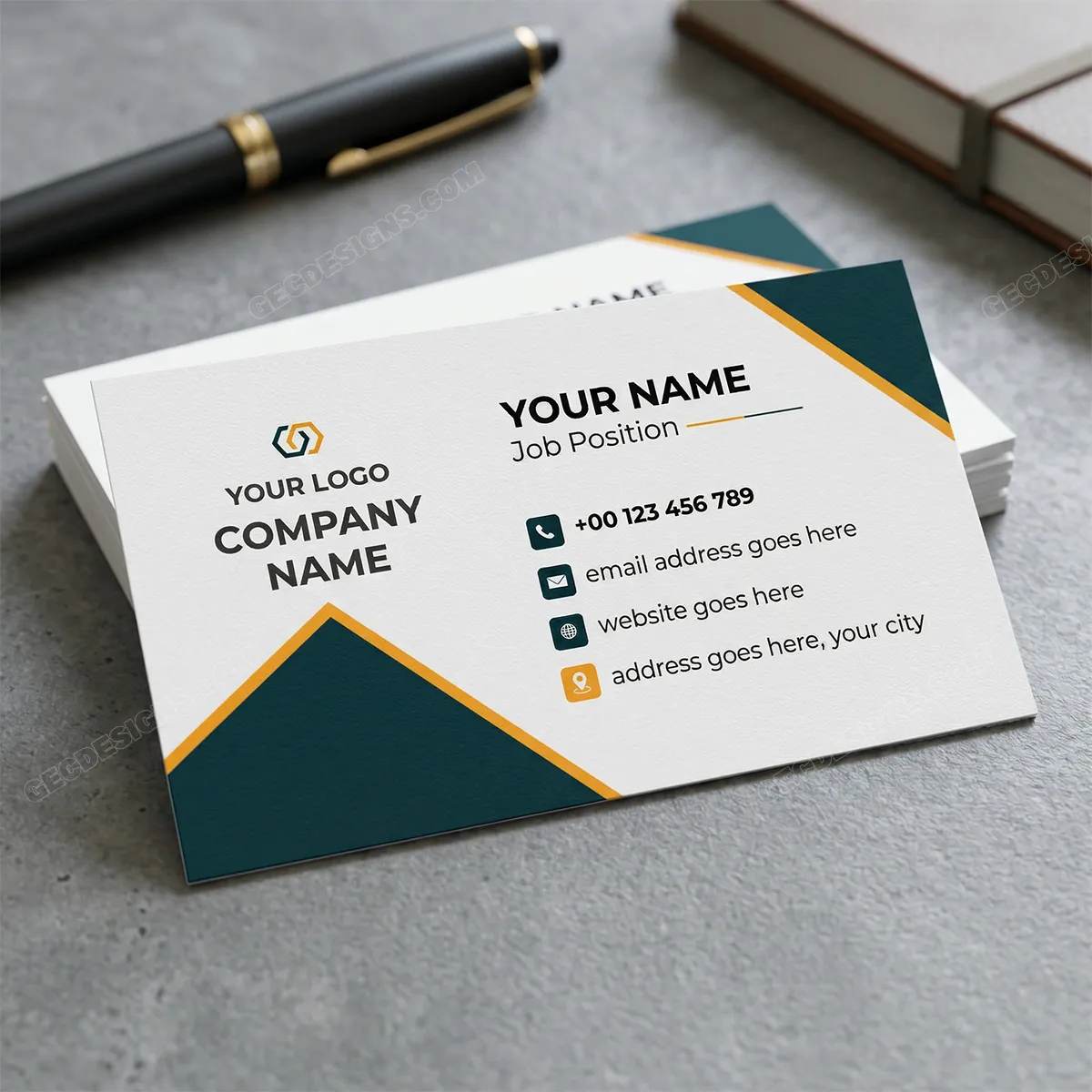Modern Professional Business Visiting Card Template Sr14022510 Mockup Two