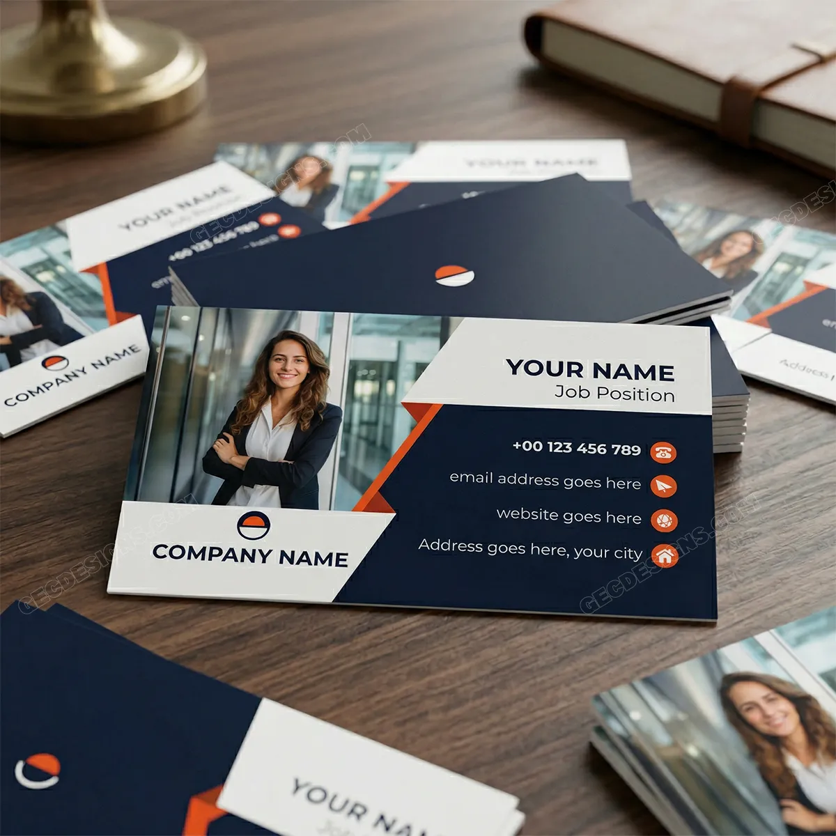 Modern Visiting Card Design With A Background Image Sr23092405 Mockup Two