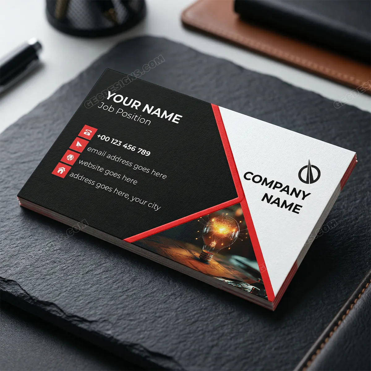 Professional Business Card Design For A Creative Agency Sr08082402 Mockup One