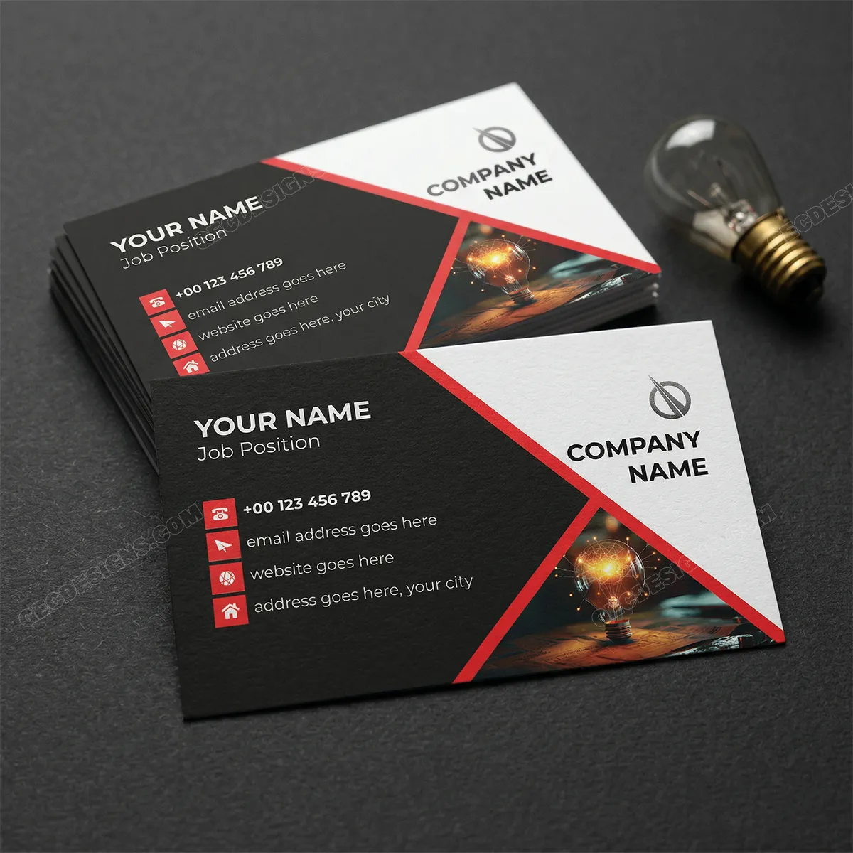 Professional Business Card Design For A Creative Agency Sr08082402 Mockup Two