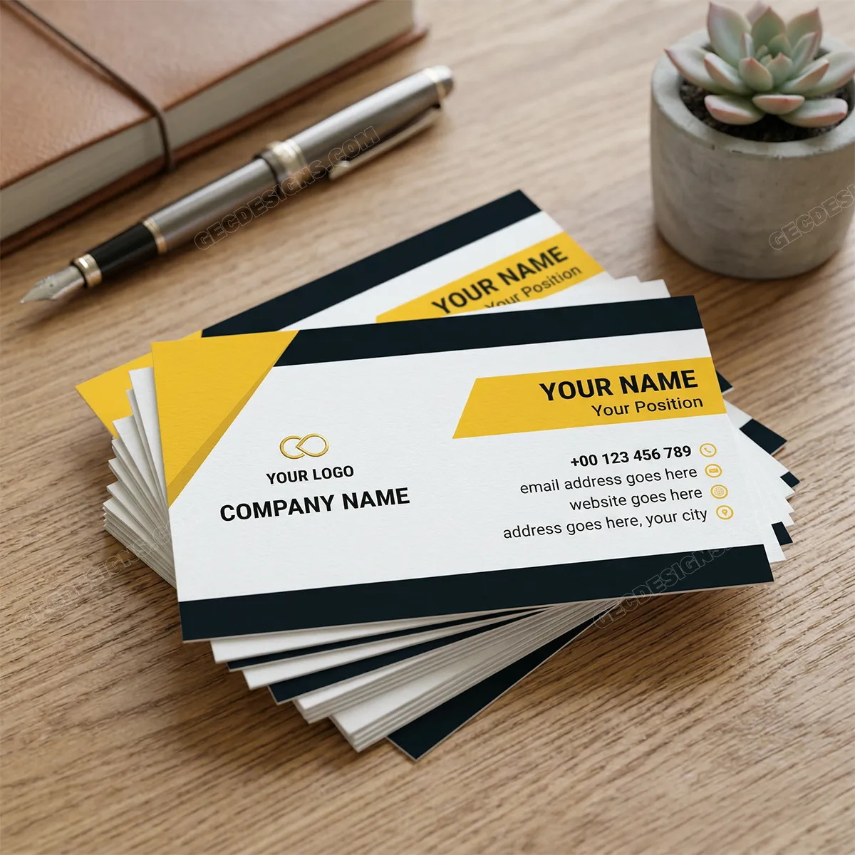 Professional Business Card With A Minimalist Design Sr08082401 Mockup One