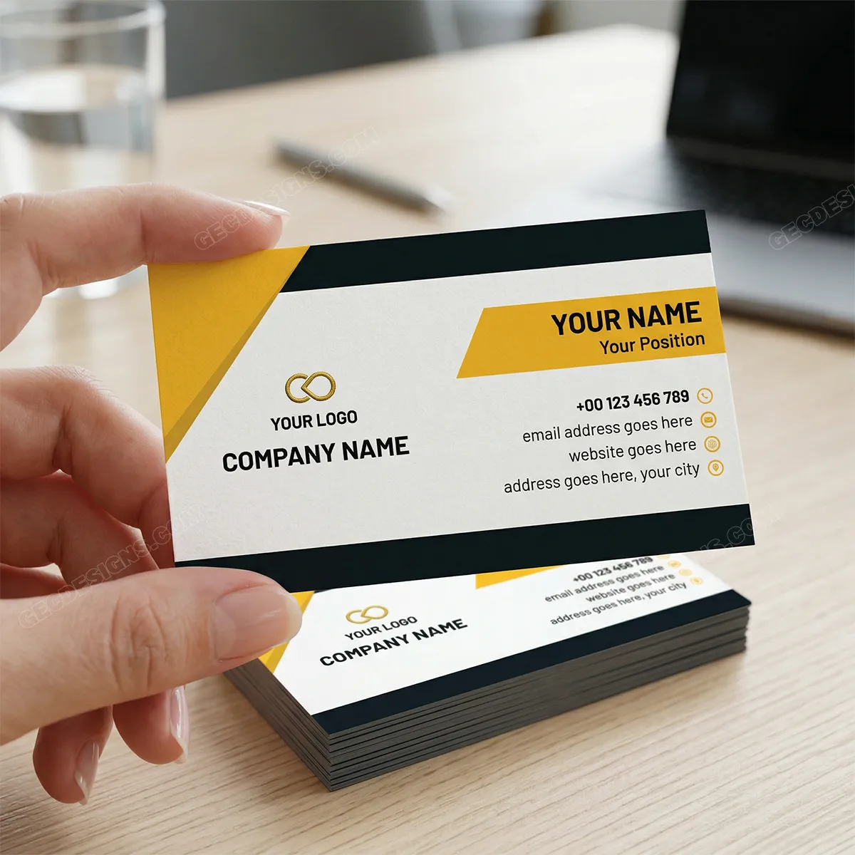 Professional Business Card With A Minimalist Design Sr08082401 Mockup Two