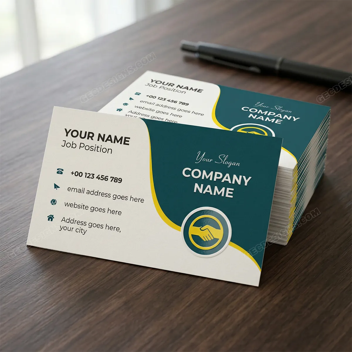 Professional Business Visiting Card Creative Business Card Template Sr09092404 Mockup One