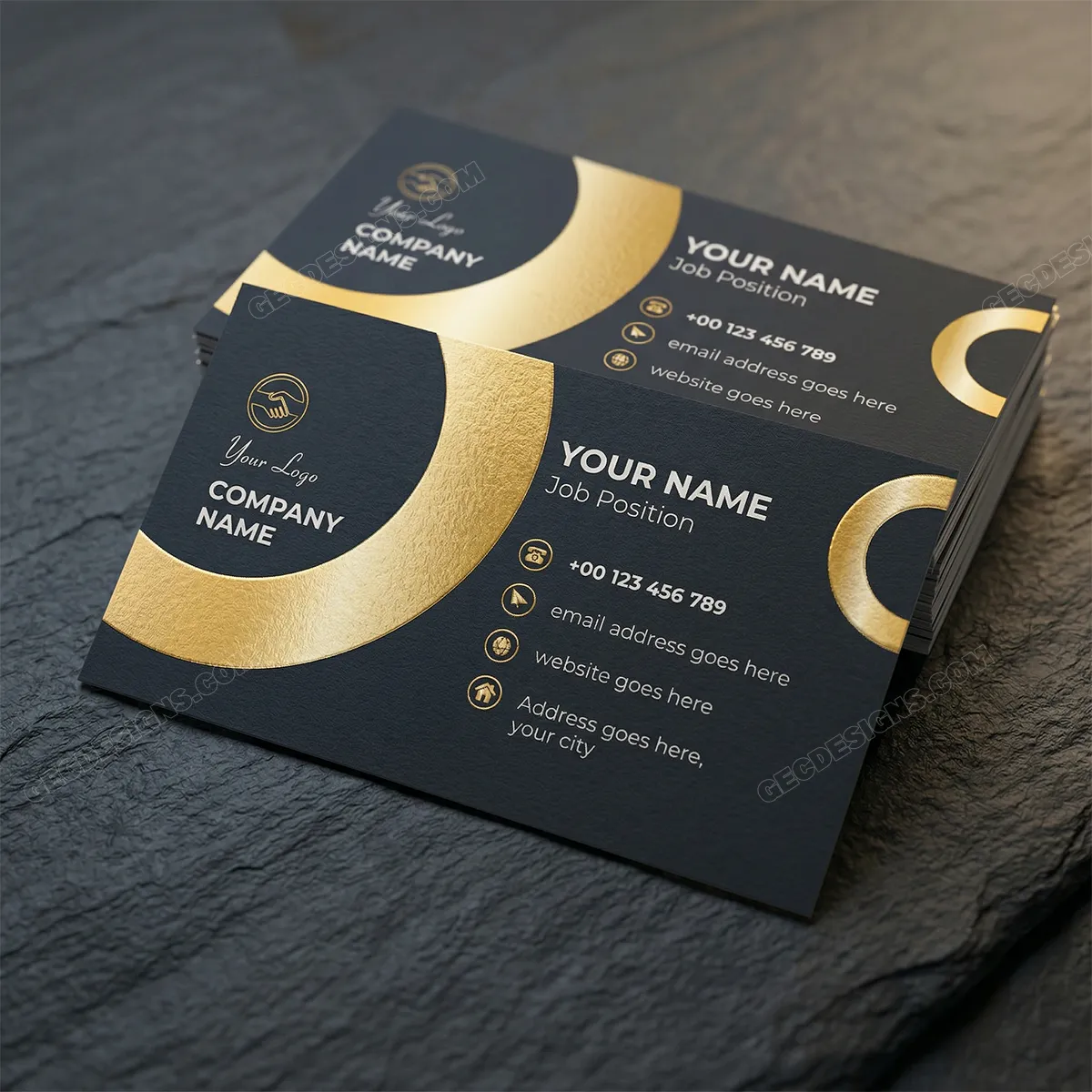 Professional Corporate Visiting Card Template Sr09092405 Mockup One