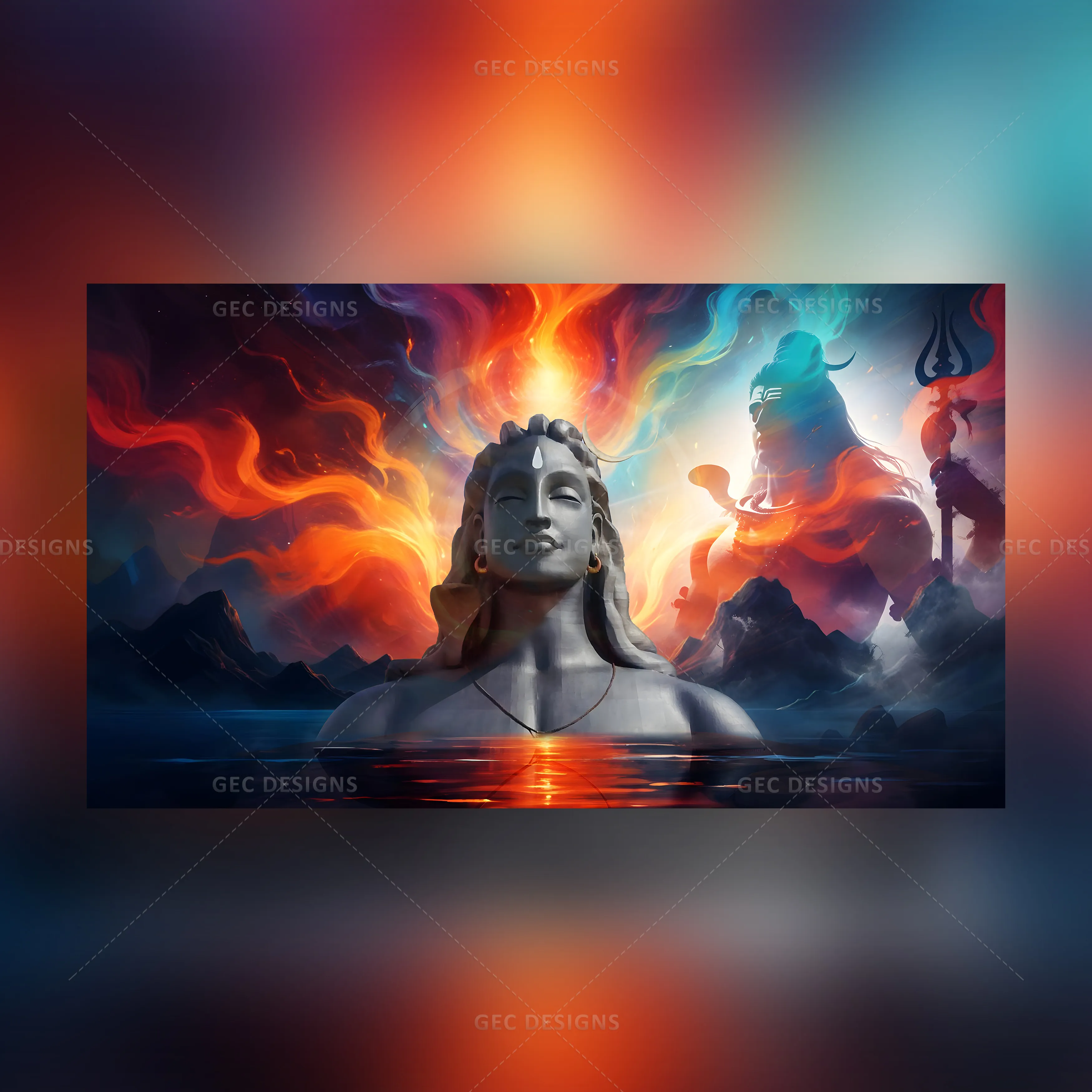 AdiYogi wallpaper, Shiva the cosmic dancer, lord Shiva with fire