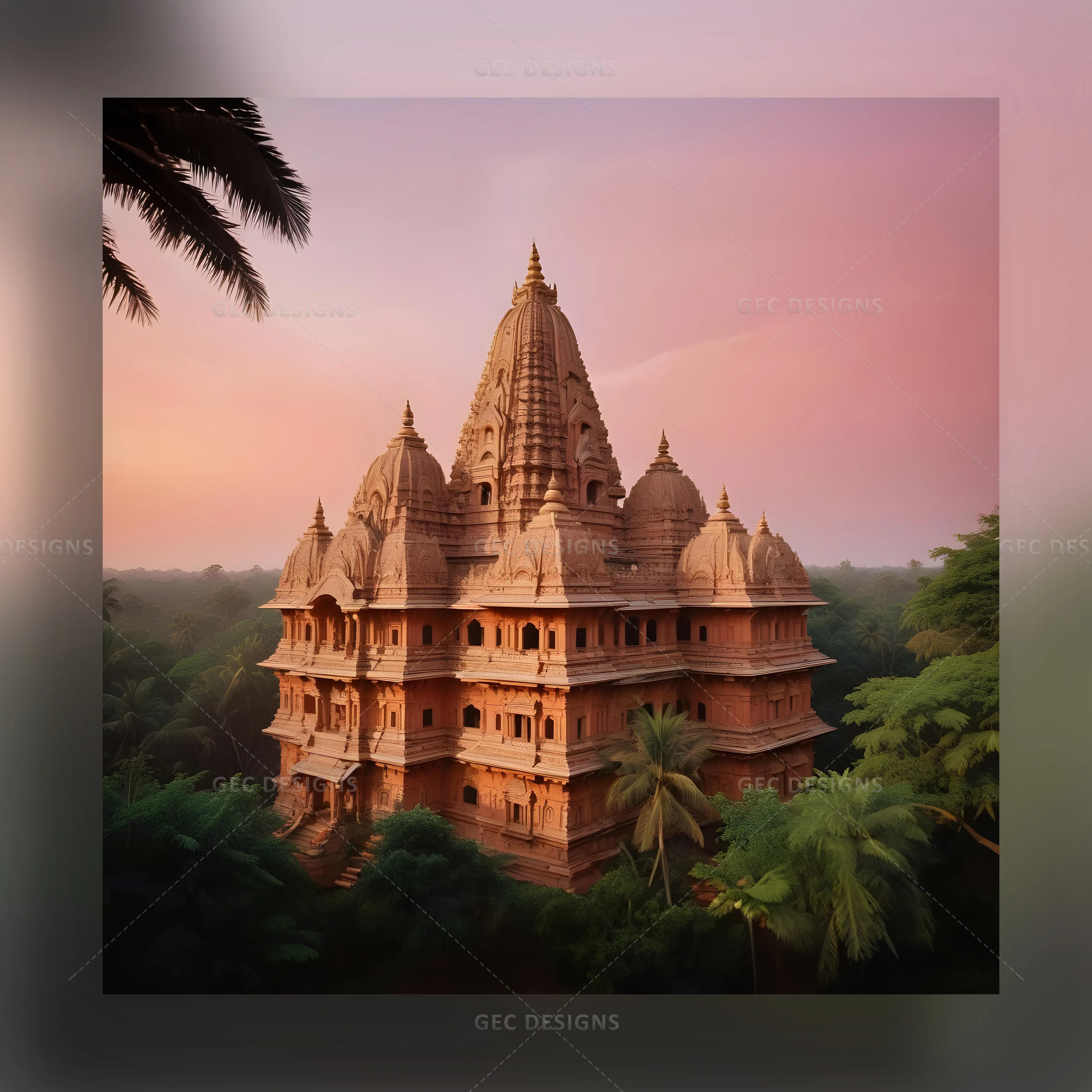 Ancient Hindu temple in the middle of the forest AI Generated wallpaper ...