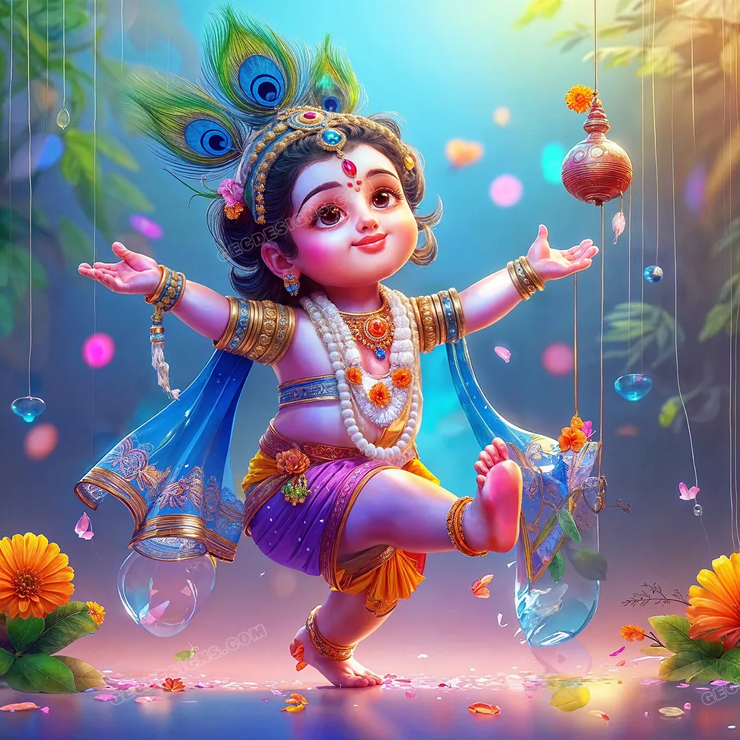 Baby Lord Krishna Desktop Wallpaper Hd