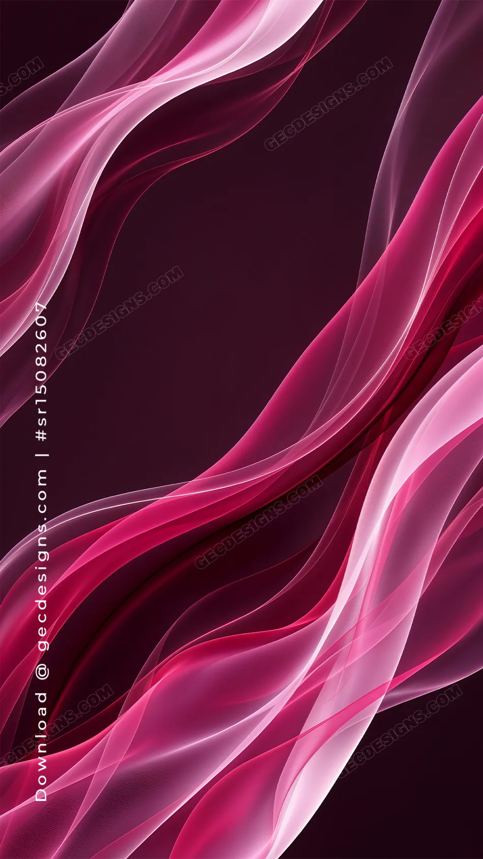 Berry Kiss Abstract Wallpaper with Flowing Pink Waves - Berry Kiss