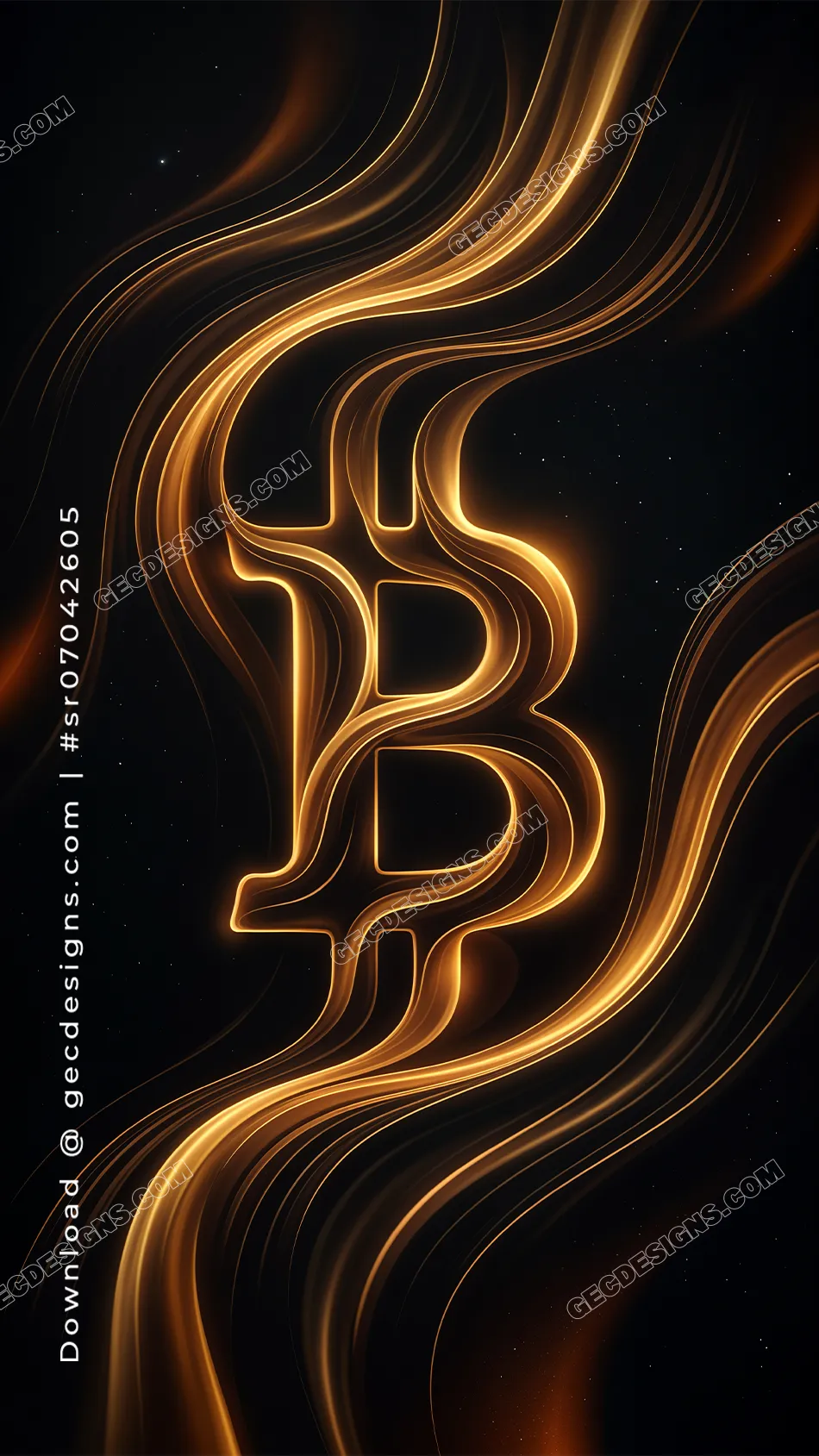 Bitcoin Gold iPhone Wallpaper Luxury Crypto Wealth Abstract Background