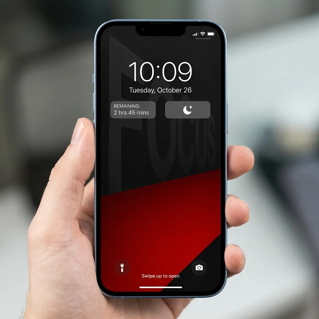 Black and red focus iPhone wallpaper for success mindset mockup one