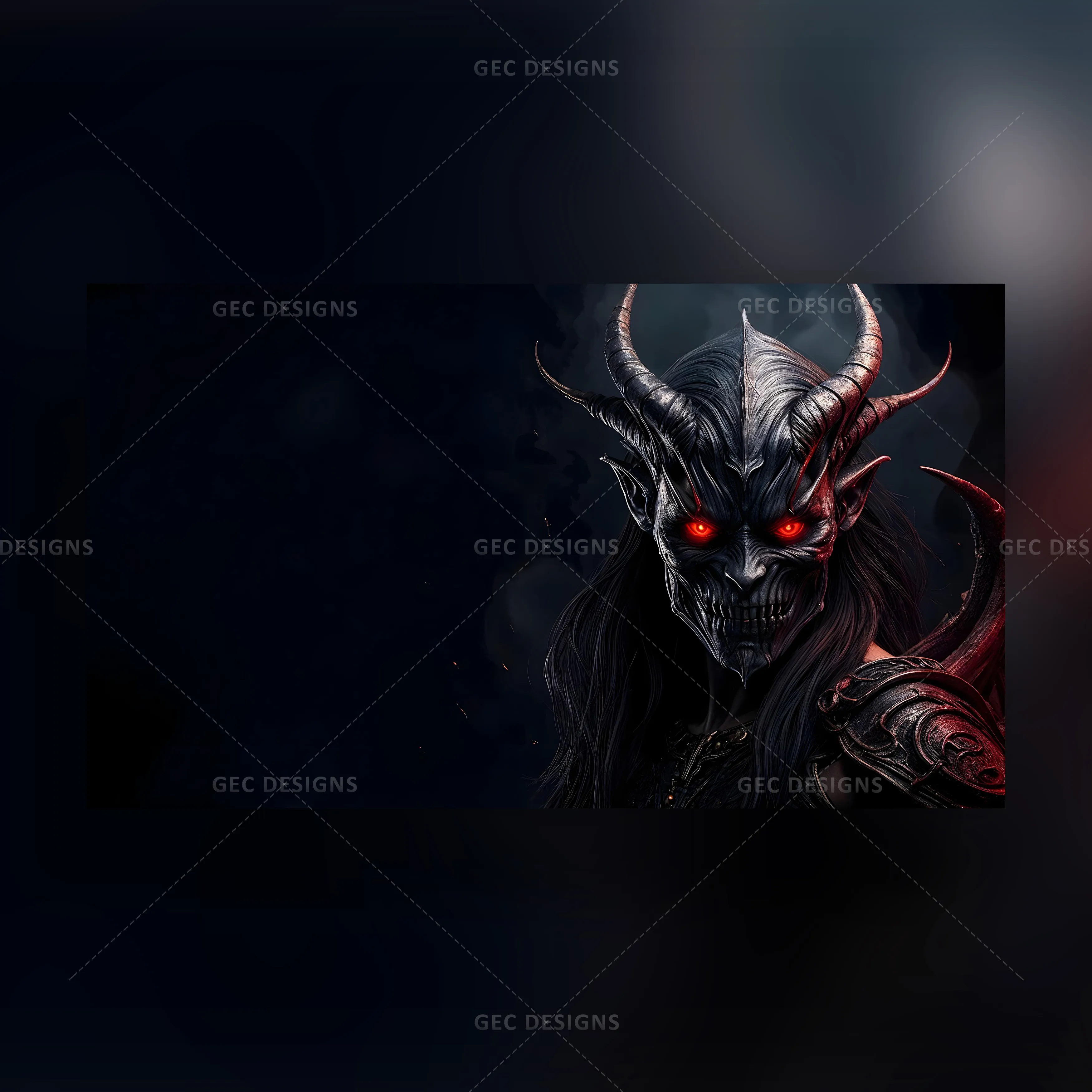 Black demon with scary red eyes, Halloween concept HD desktop wallpaper ...