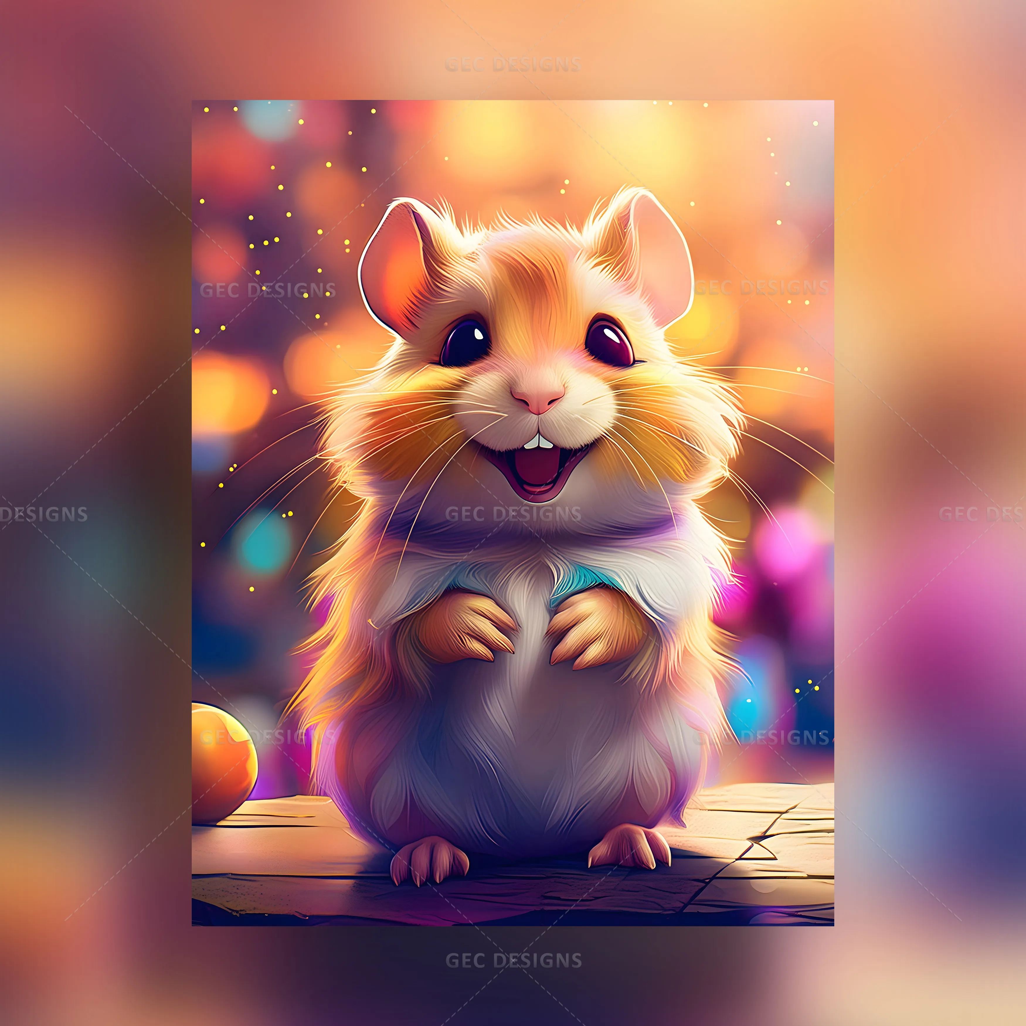Photo inspiration: Fresh Look at Cute Hamster With Fluffy Fur And Big Smile Wallpaper