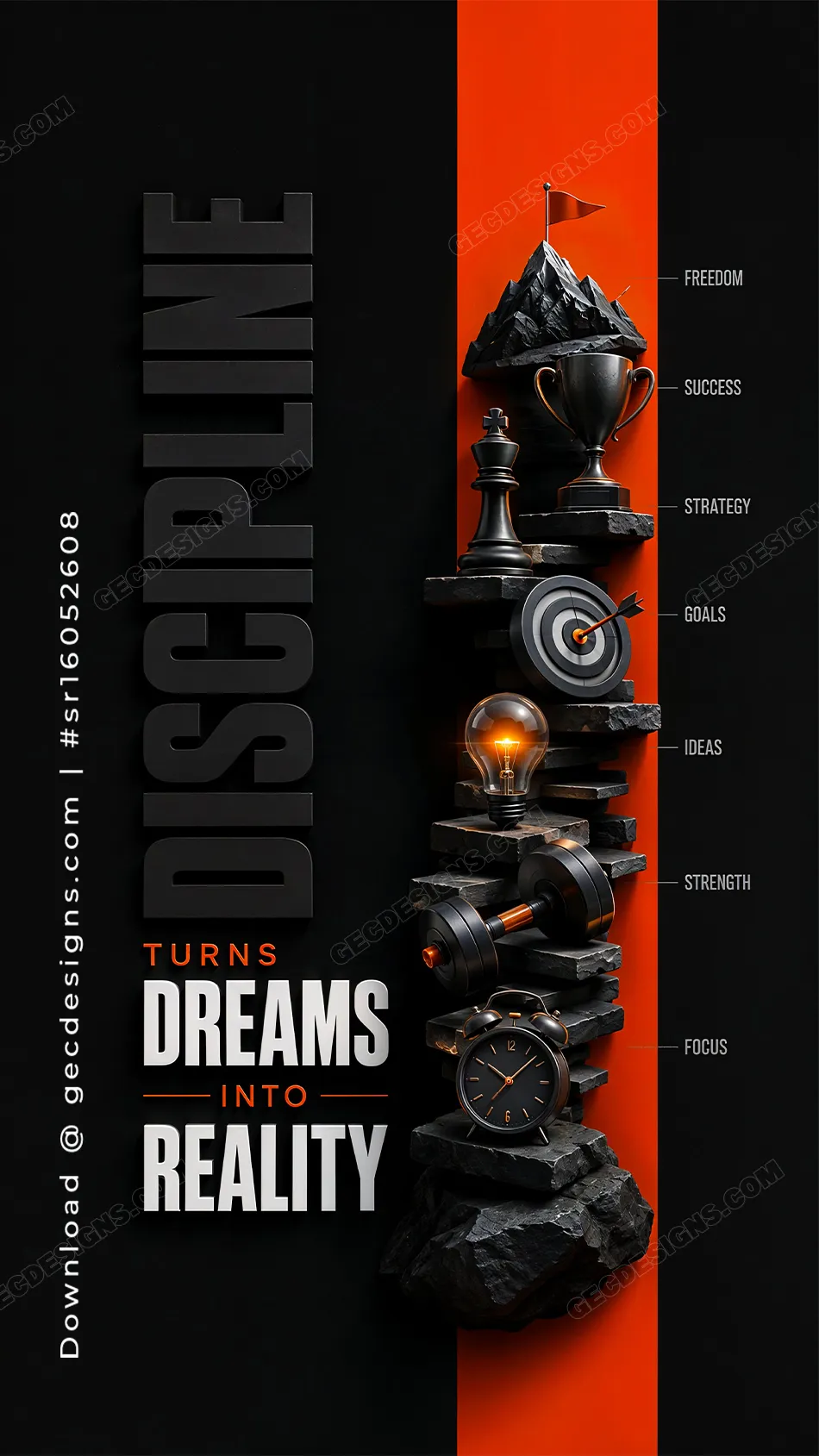 Discipline Turns Dreams Into Reality iPhone Wallpaper