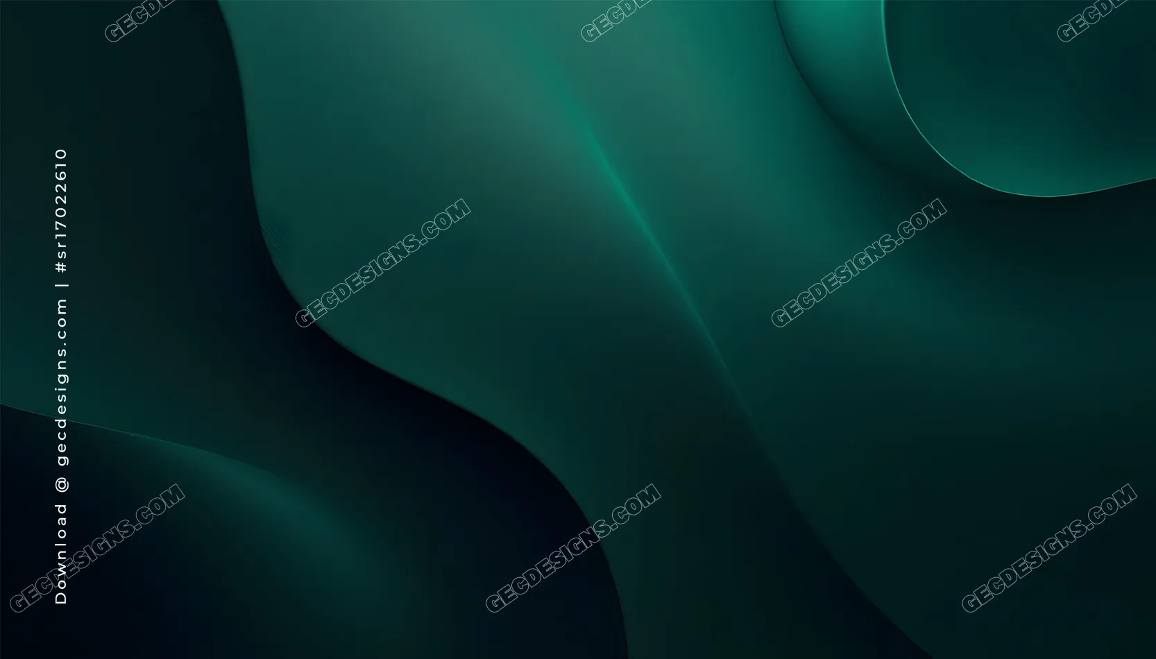 Elegant Dark AMOLED Wallpaper with Deep Teal Abstract Curves for Minimal Desktop background