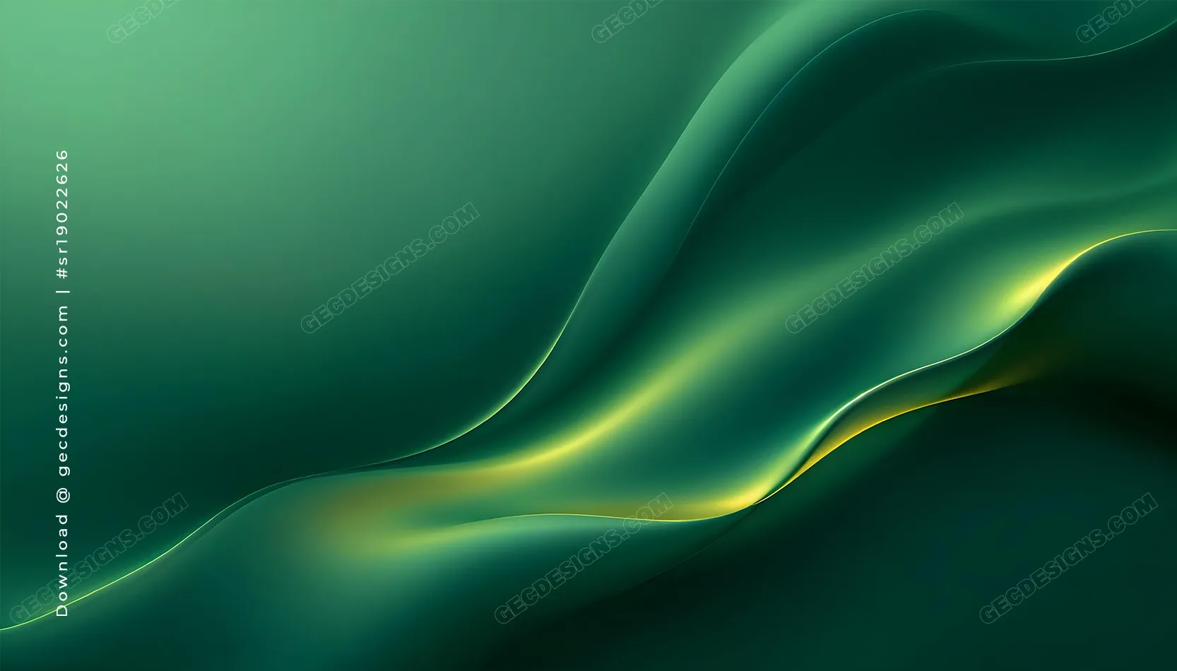 Emerald Silk Wave Dark AMOLED Wallpaper for desktop background