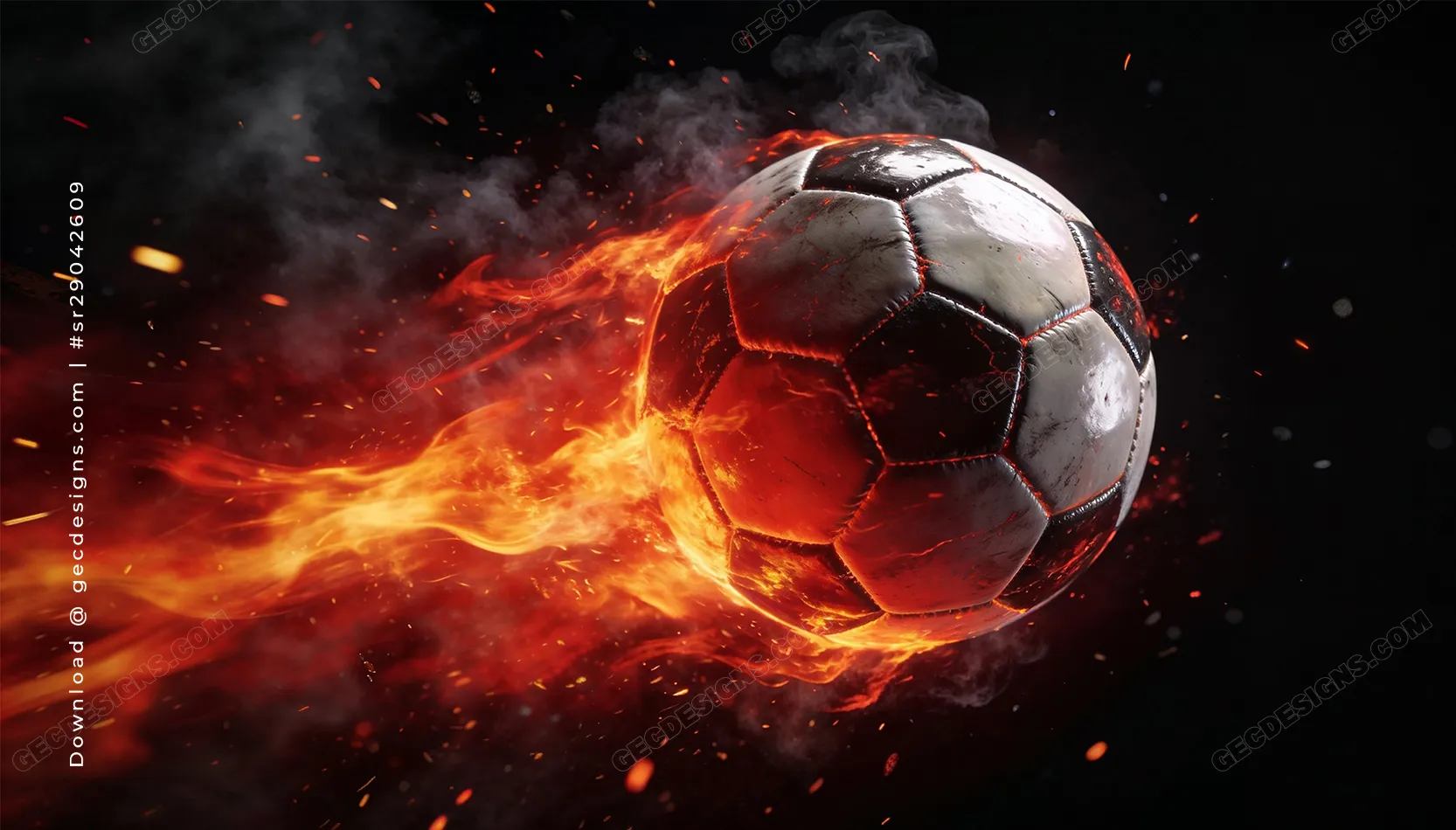 FIFA Inspired Fire Soccer Ball Sports Wallpaper in HD
