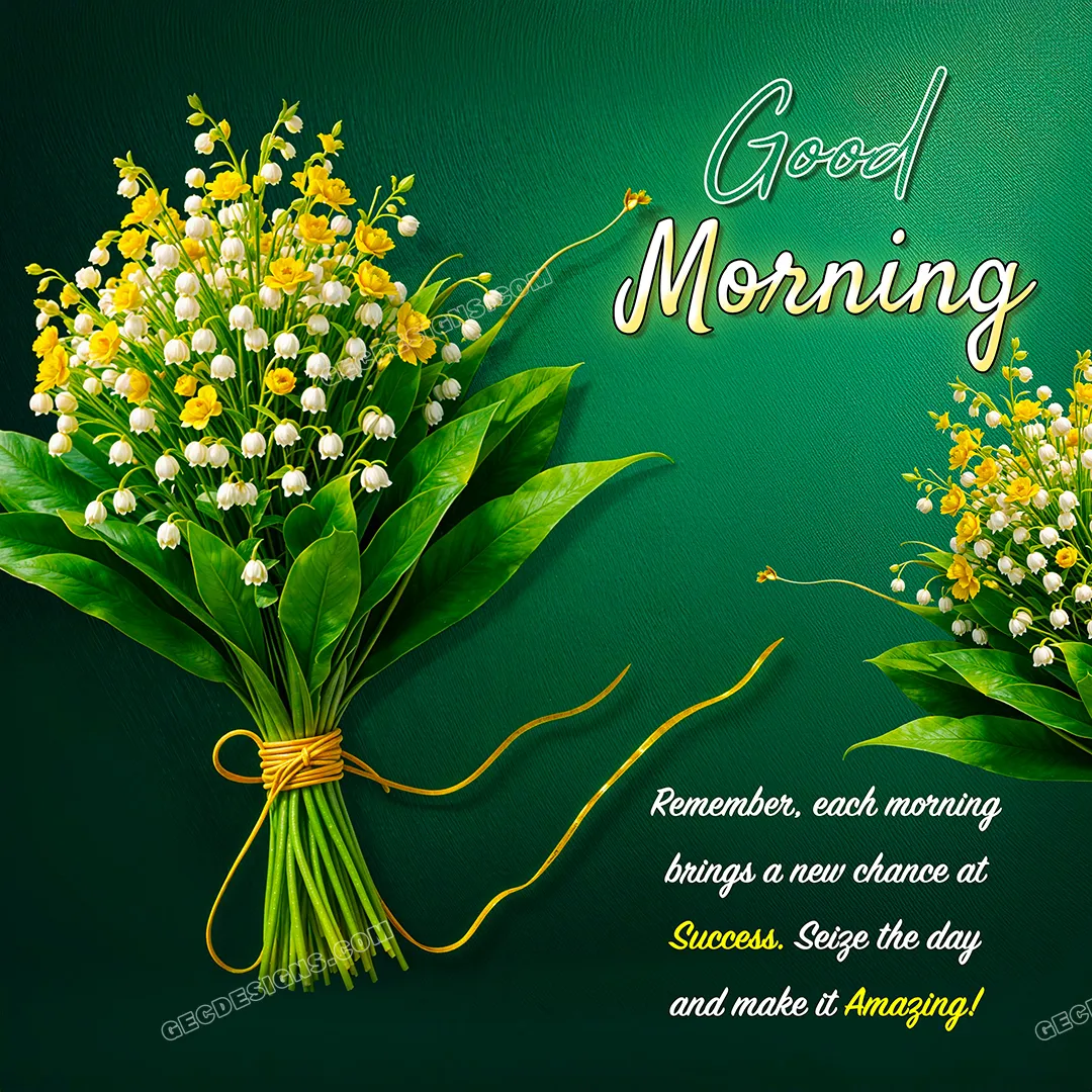 Good Morning with a Beautiful flowers bouquet background ...